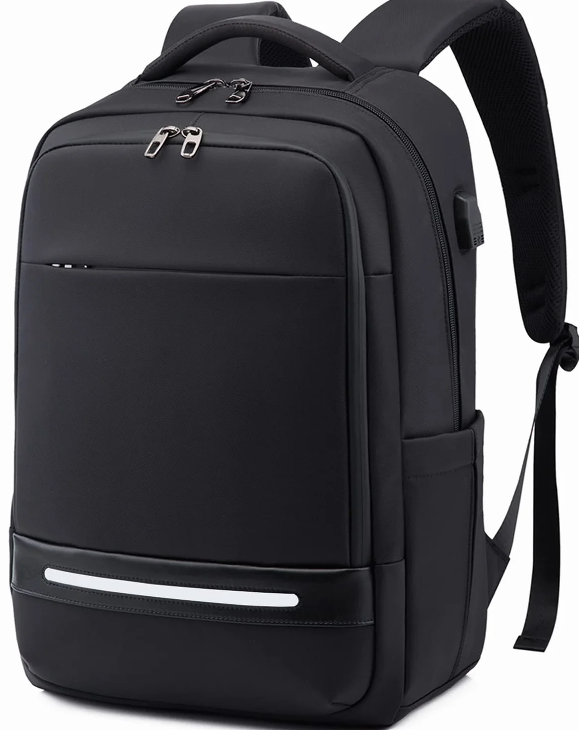 Mochila para Ordenador Portátil Impermeable Antirrobo Unisex 17 Pulgadas, Gran Capacidad con Puerto USB para Estudio, Viajes, Trabajo, Ocio o Actividades al Aire Libre Negro