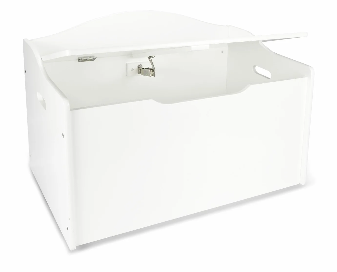 Leomark Caja de Madera Banco Almacenamiento Juguetes 68 x 42 x 46 cm Blanco