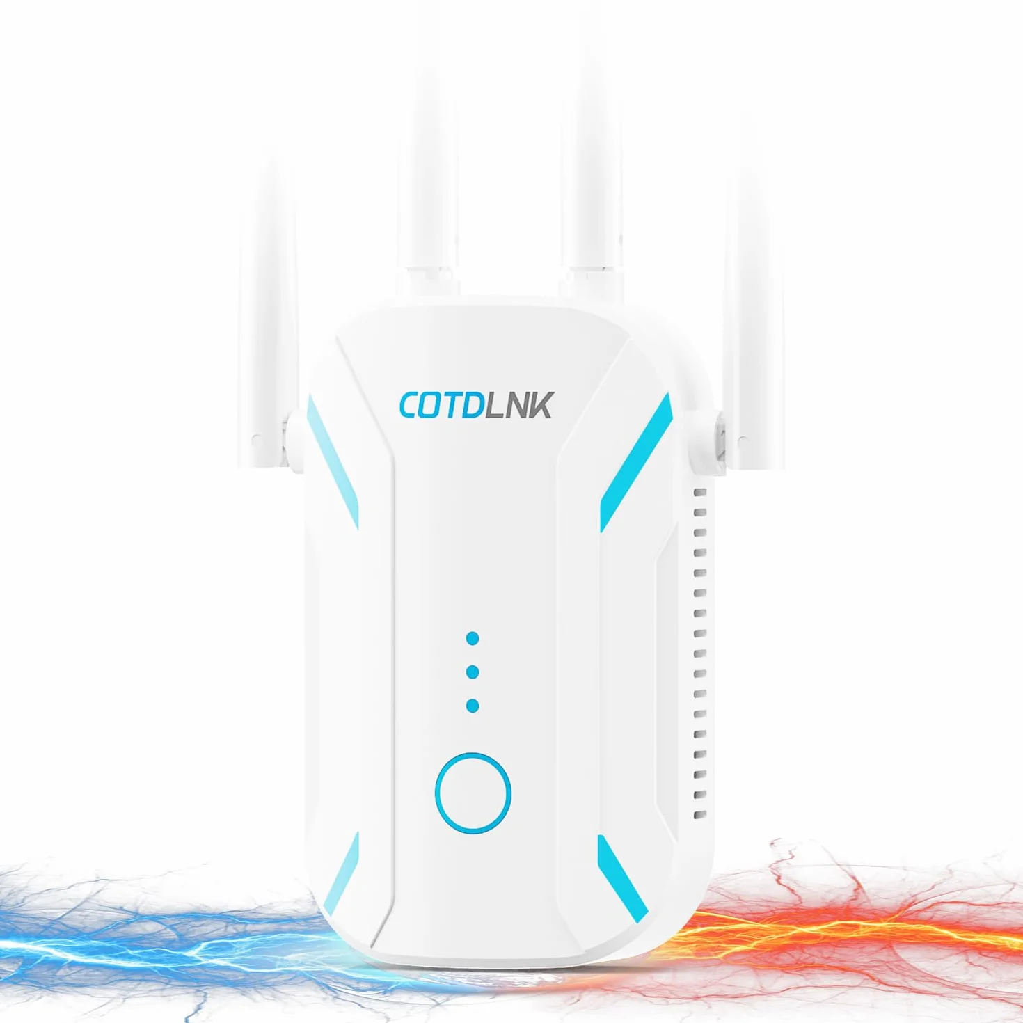2026 Repetidor WiFi 1200Mbps, COTDLNK Amplificador Señal WiFi Extensor de Red WiFi con Incorporado PA Dual Band 5GHz y 2.4GHz Amplificador de señal de Internet, con Puerto Ethernet, Enchufe de la UE