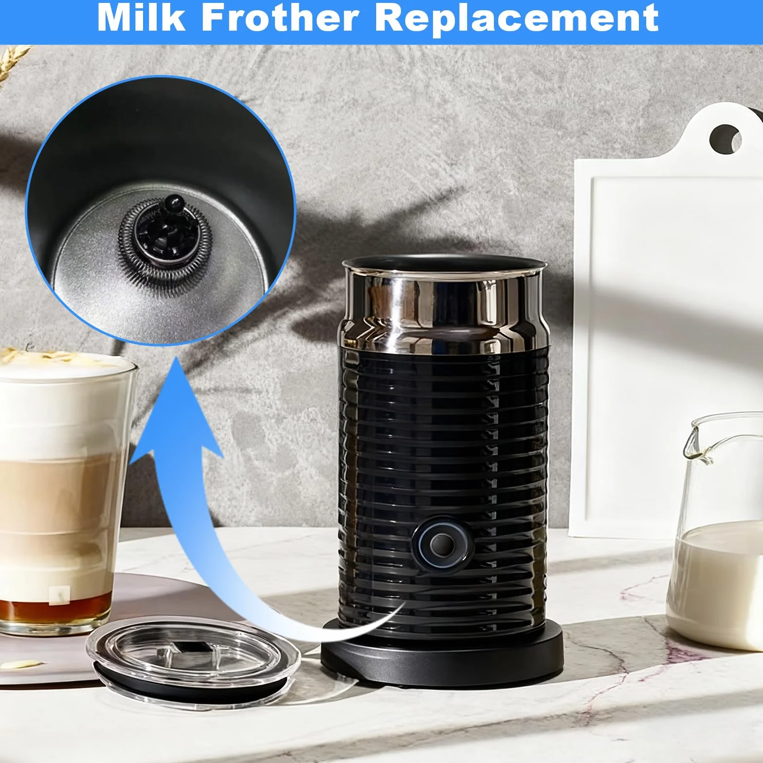Juego de repuesto para espumador Nespresso Aeroccino 3 4 batidores