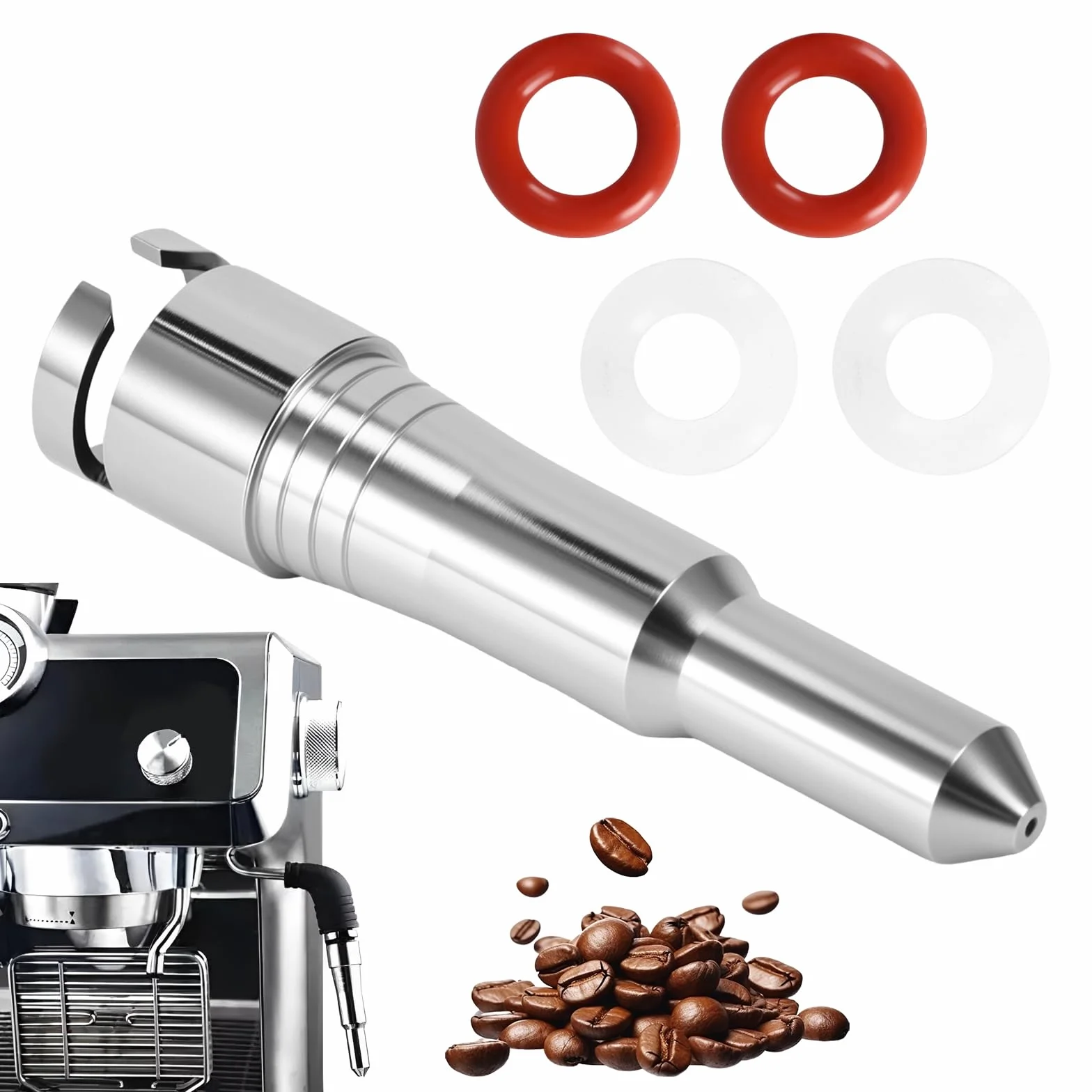 Boquilla de vapor para cafetera acero inoxidable compatible con ECP3420 ECP310 ECP330 EC9335 EC9665 EC680 EC685