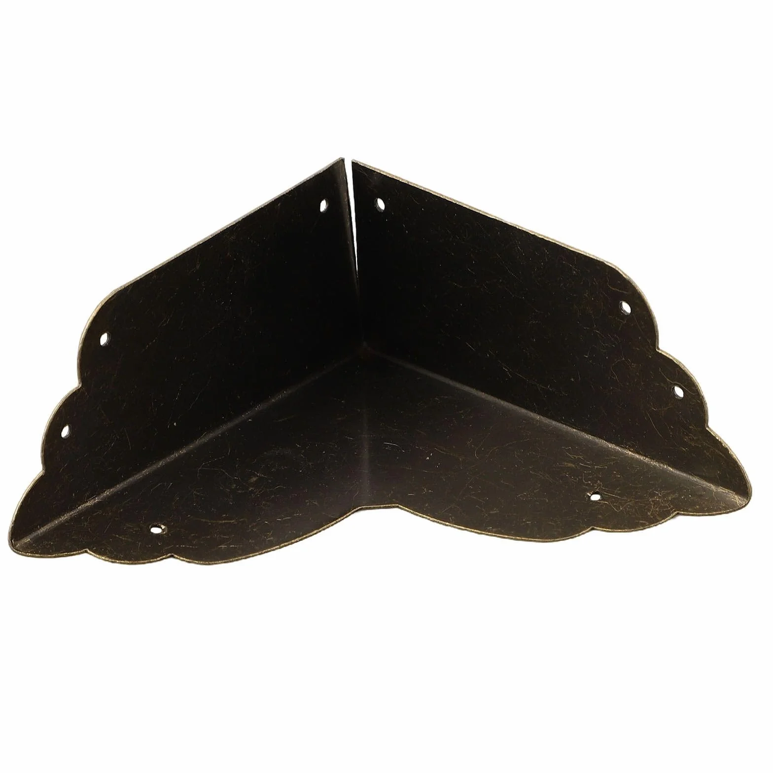 Yuanpgky protectores de esquina de metal bronce hierro antiguo 71x71x30 mm para muebles