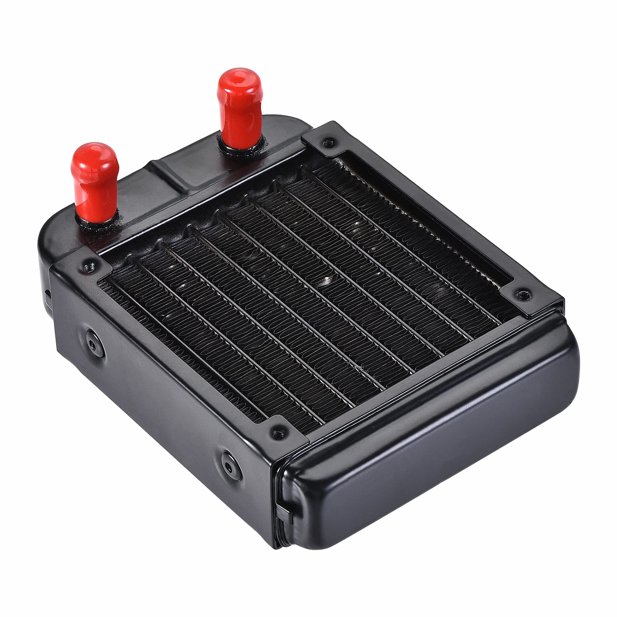 sourcing map Agua Refrigeración Radiador para PC CPU 132mm x 100mm x 33mm con 8 Aluminio Tubos
