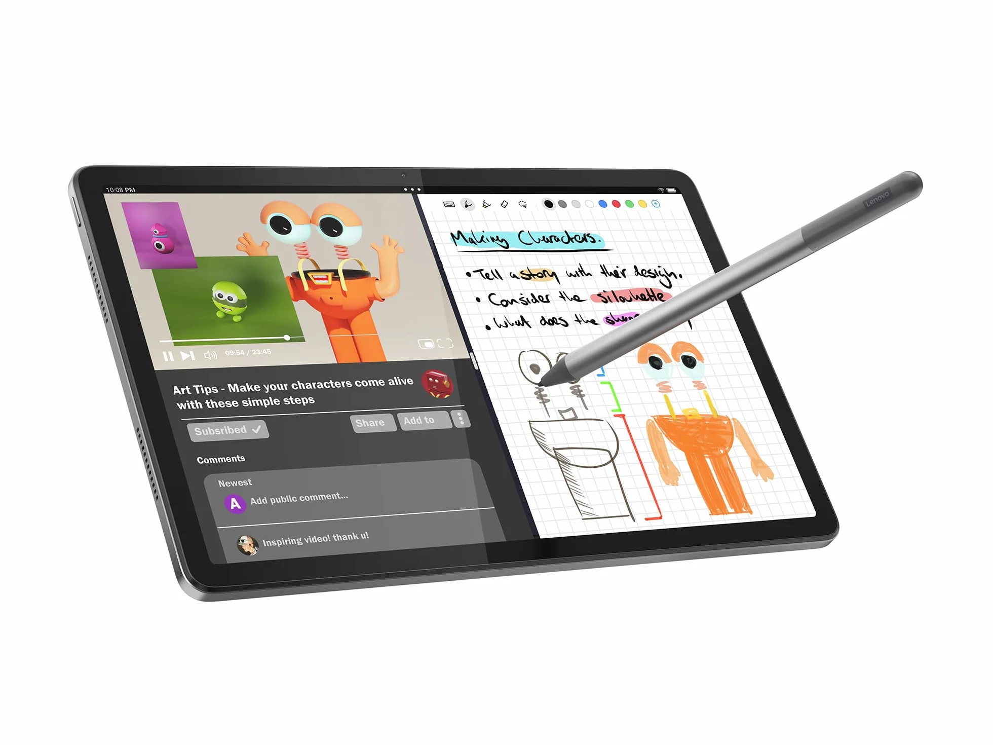 Lenovo Tablet Tab M11, Pantalla táctil de 11 Pulgadas, MediaTek G88, 4 GB de RAM, 128 GB eMMC 5.1, Android 13, Gris, Incluye Pen