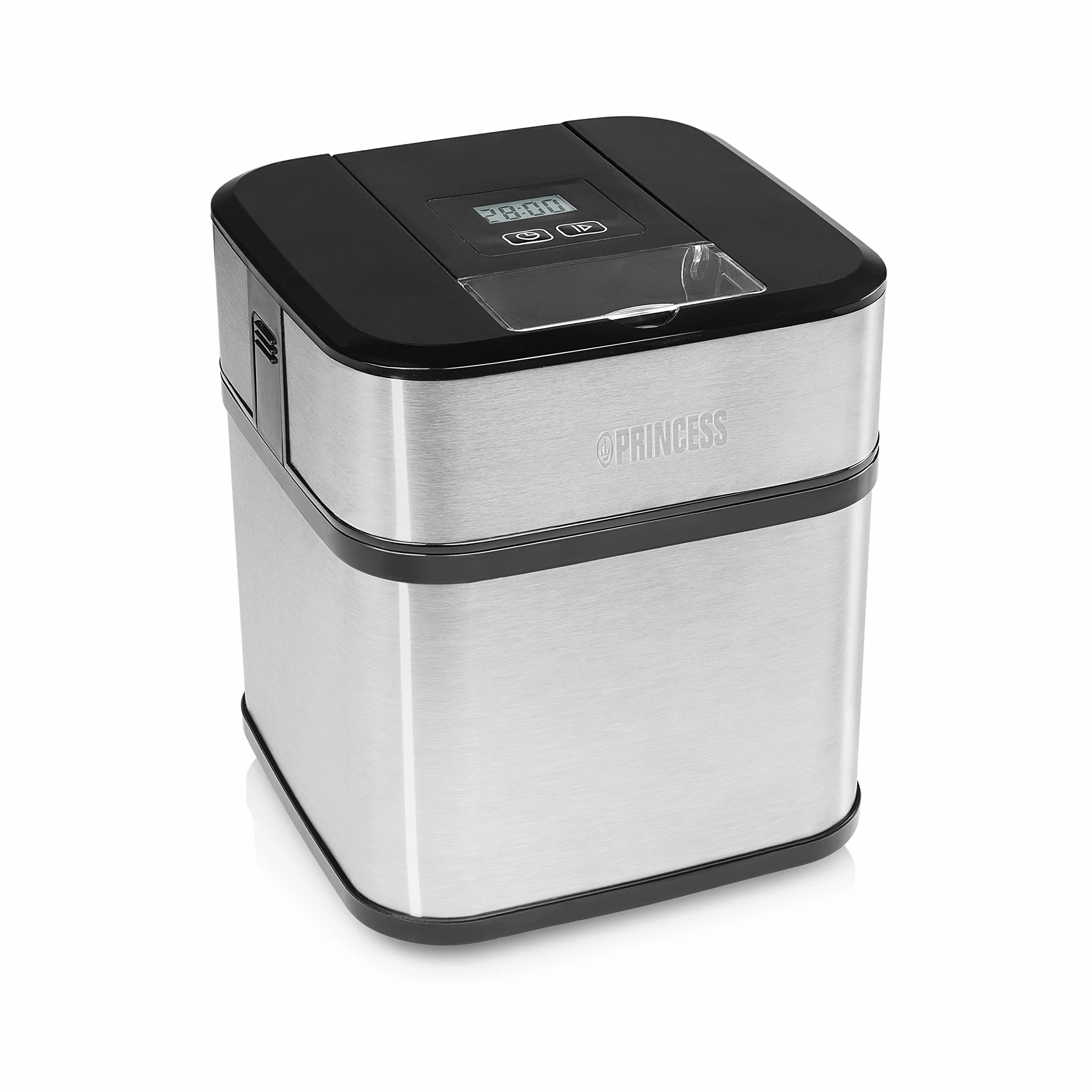 Princess 282605 Máquina de helados, Capacidad de 1.5 L, pantalla LCD, recipiente extraíble, prepara helado casero, yogur congelado y sorbetes, helado en solo 20 minutos, temporizador