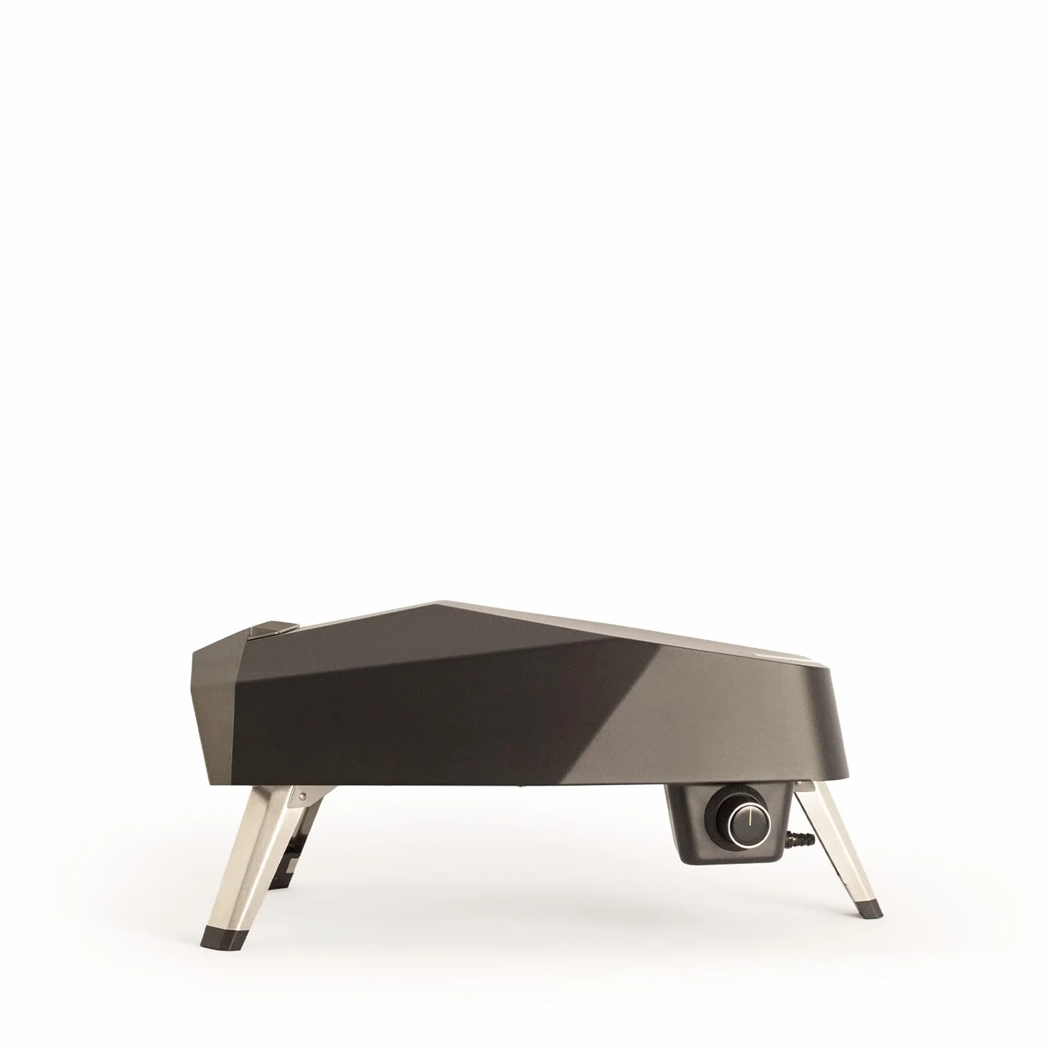 Horno de gas para pizzas portátil 12" Acero inoxidable y piedra patas plegables Flame-Out 500°C 30cm