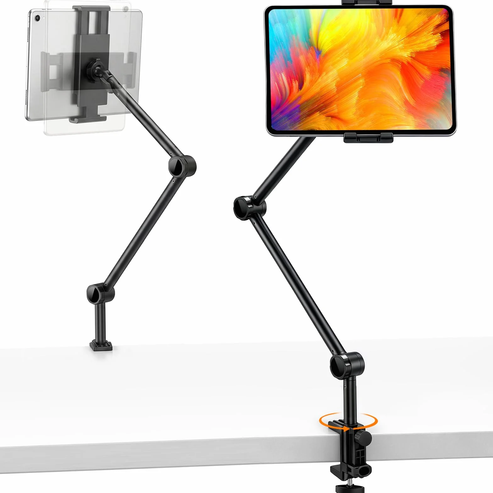 Soporte Tablet, Soporte movil Cama, Base giratoria de 360°, Soporte de Cama para tabletas Compatible con iPad, Galaxy Tab, Switch, Kindle, iPhone y Otros Dispositivos de 5 a 13 Pulgadas