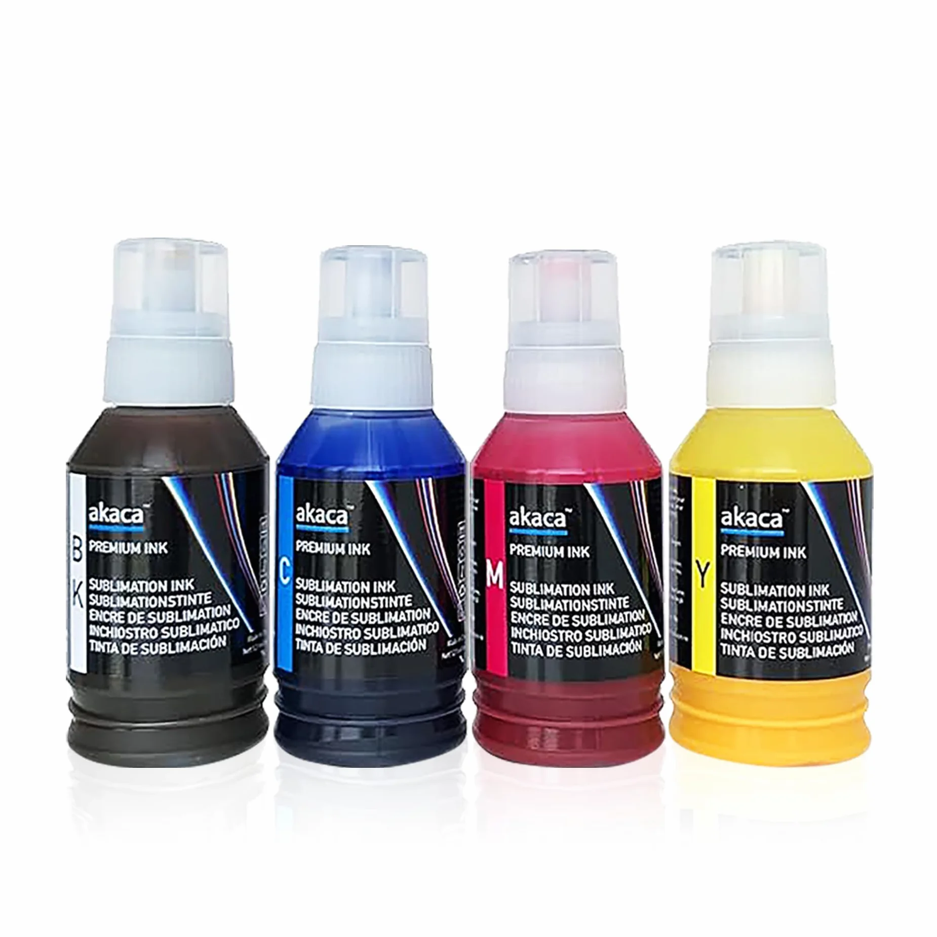 akaca Tinta de Sublimación 508ml Transferencia de Prensa de Calor en Camiseta, Taza, Cajas del Teléfono, etc., Compatibles con Epson EcoTank Supertank Impresoras ET-2760 ET-2800 ET-2803 ET-2850