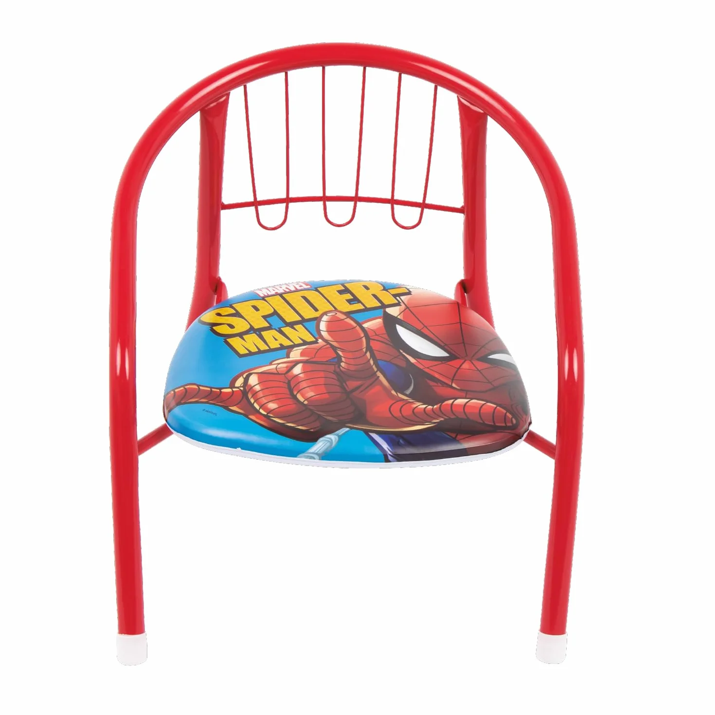ARDITEX Silla Infantil Spiderman, Silla Metal 35,5 x 30 x 33,5 cm Roja