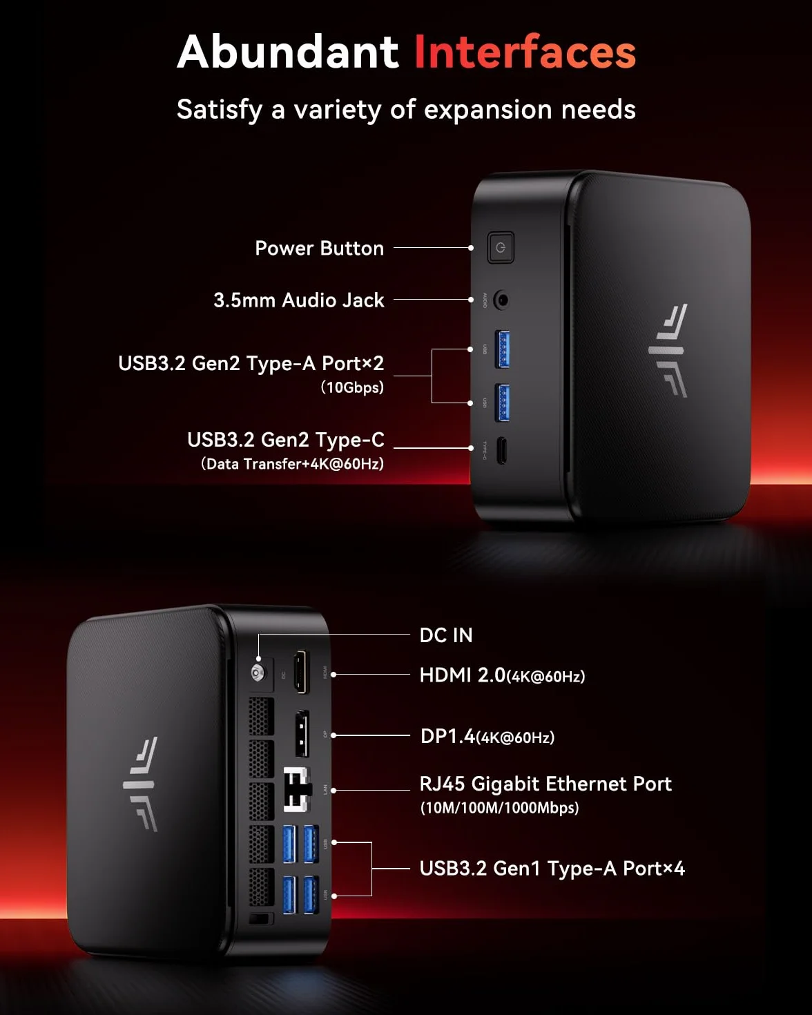 NiPoGi E3B Mini PC AMD Ryzen 5 7430U 16GB RAM 512GB SSD WiFi 6 BT 5.2 Triple 4K Display W-11 Pro