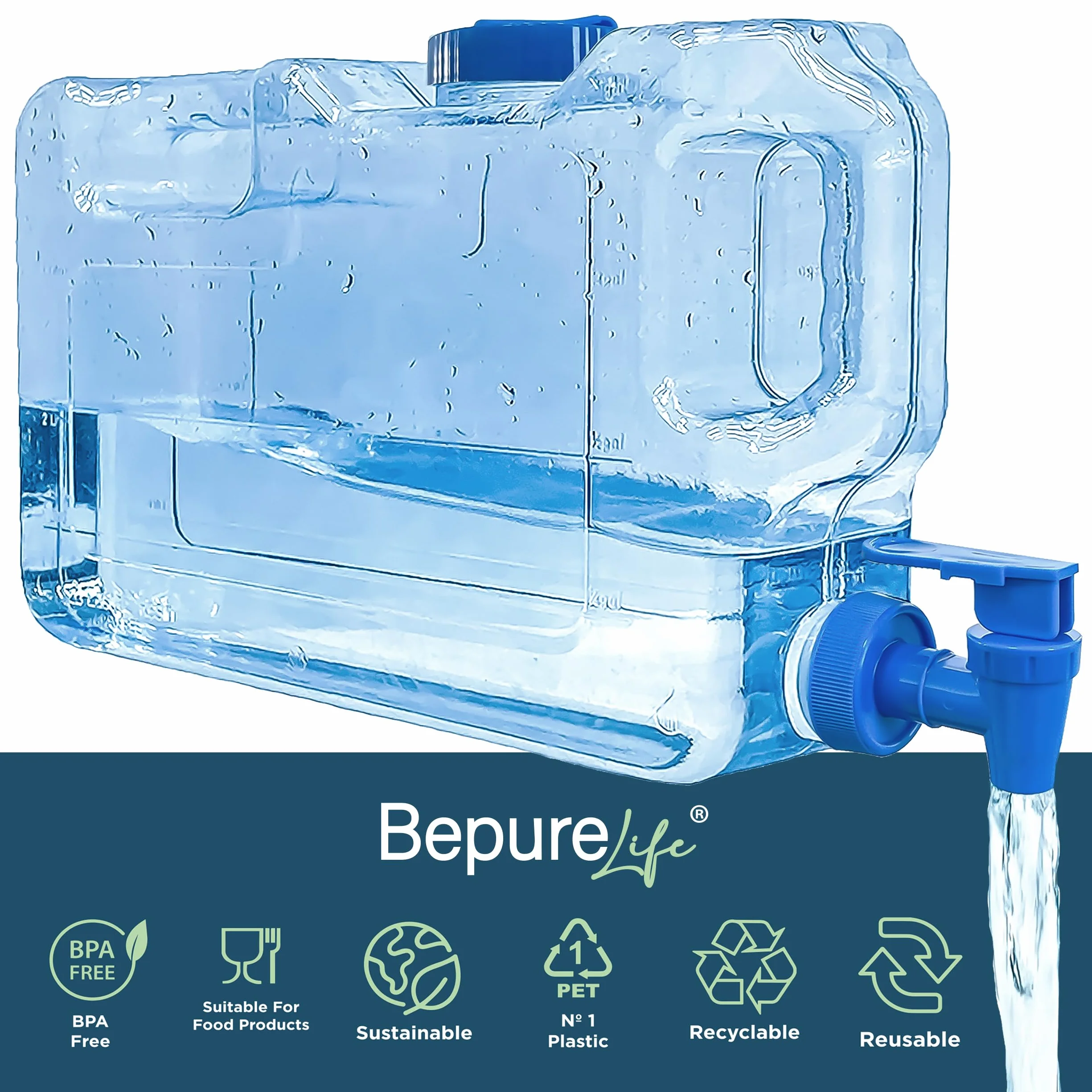 Dispensador de Agua Fria para Nevera 4,2L (1,1 GAL) Plastico PETG