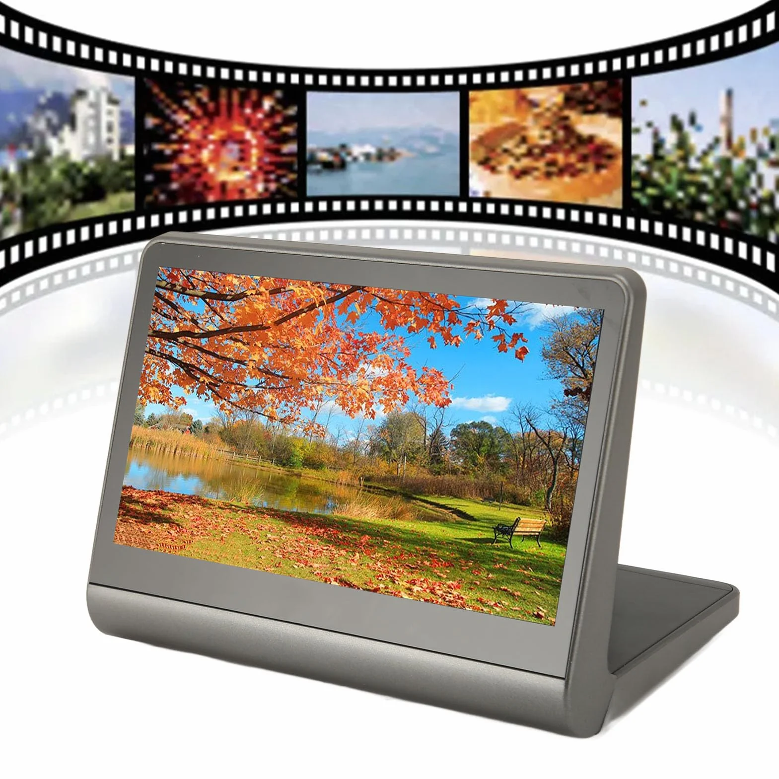 Escáner de película Digital, Escáner de Diapositivas de Película con Pantalla HD a Color de 7 Pulgadas 48MP JPEG Digital Photo Convierte Diapositivas y Negativos en Fotos