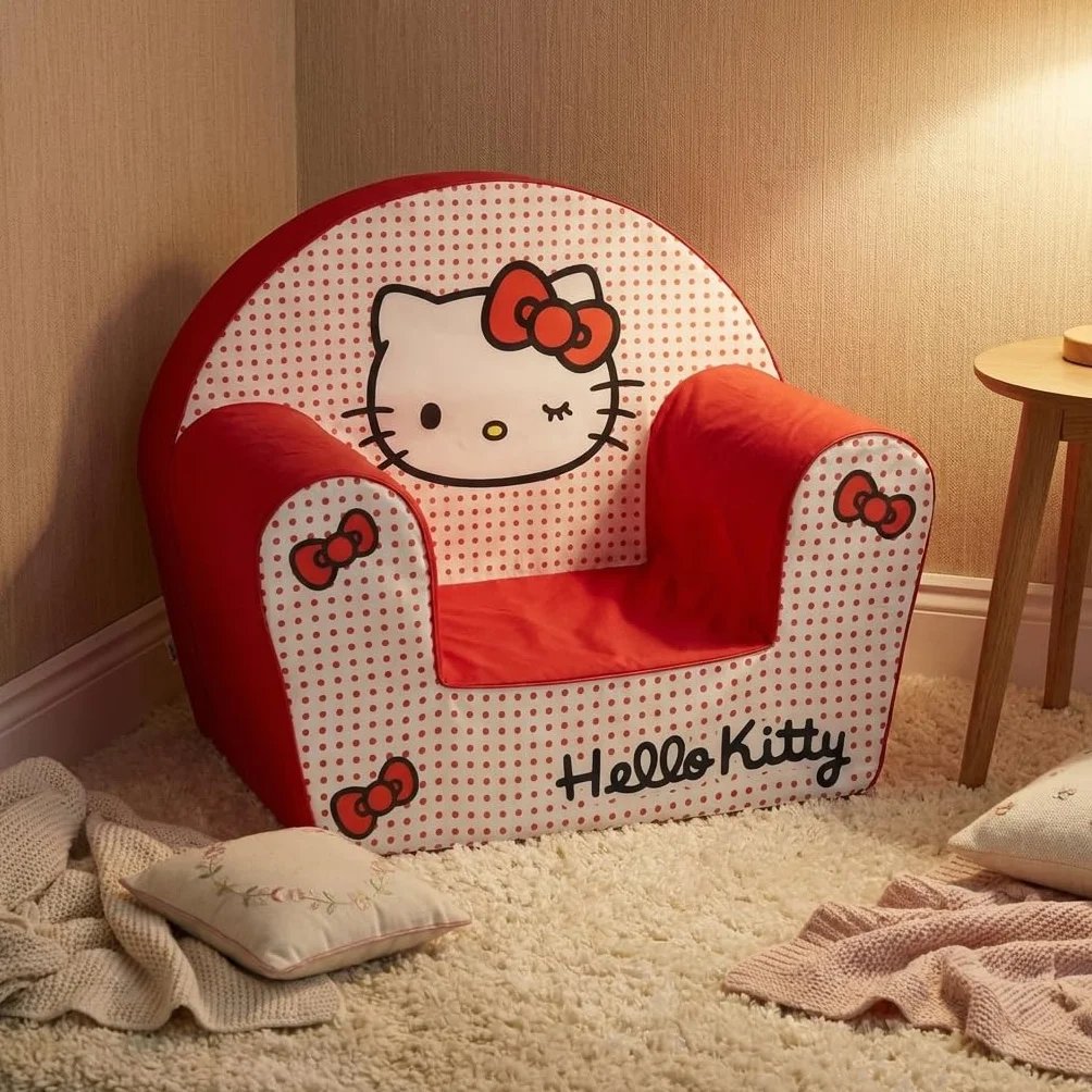 Sillón Infantil Hello Kitty Cómodo y Seguro para Habitaciones y Juegos