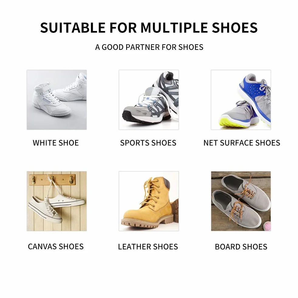 Andiker Cepillo de limpieza profesional, limpiador de zapatos de mango largo, cerdas suaves, blanco