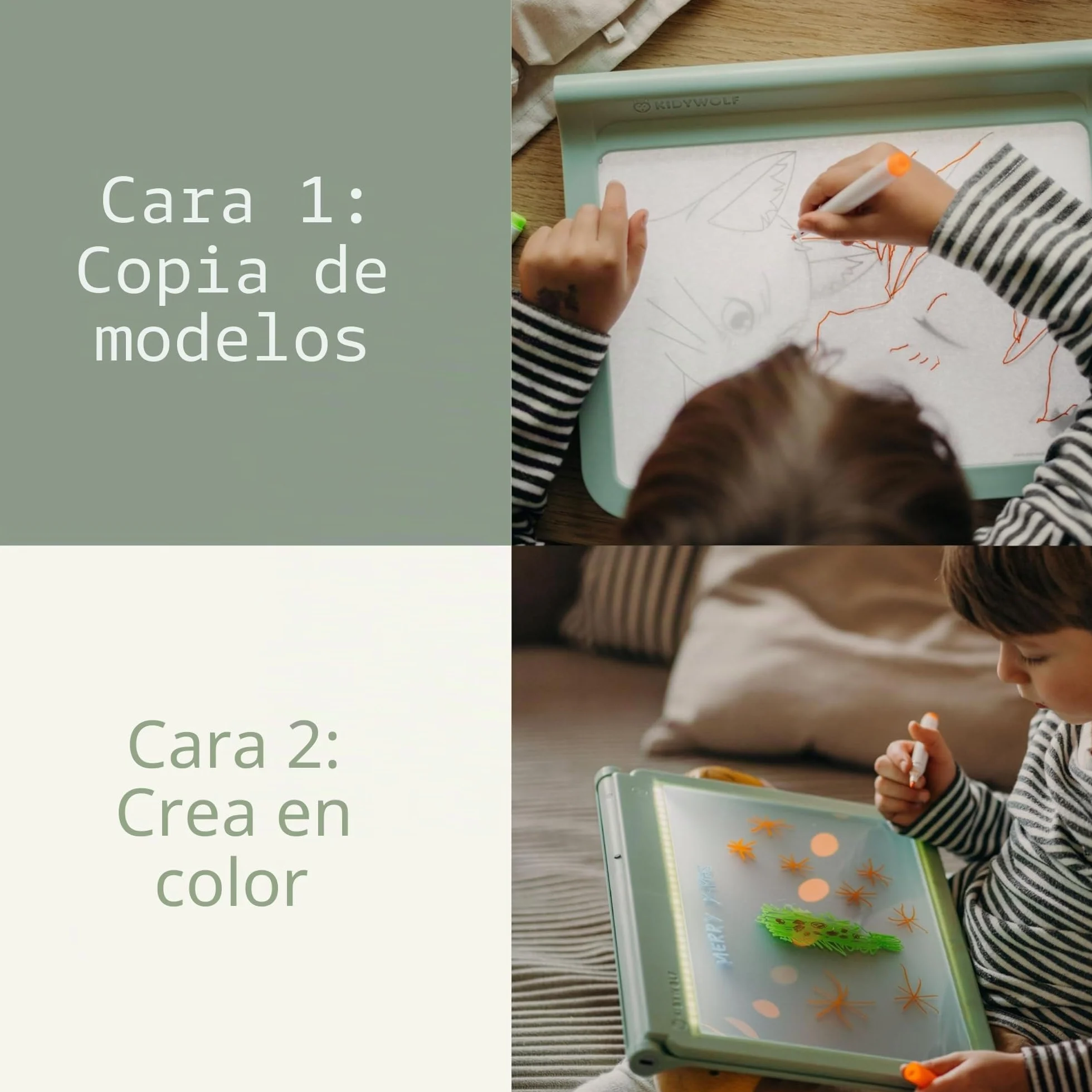 Kidywolf Kidydraw-Pro Tableta de dibujo 2 en 1