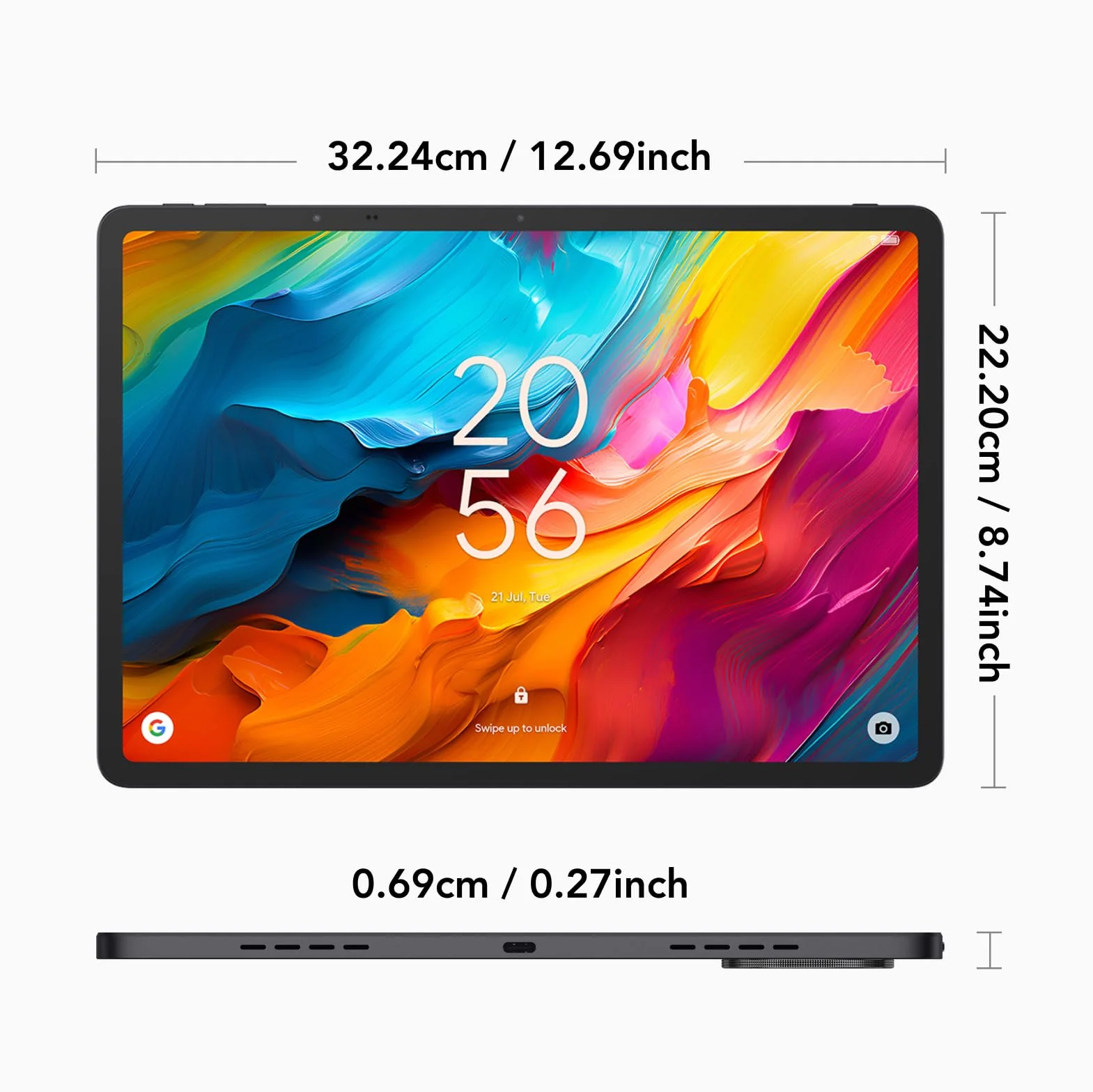 TCL NXTPAPER 14 WiFi Tablet 14.25" 2.4K Octa-Core 8GB RAM 256GB 10000mAh Batería Carga rápida 33W Android 14 Gris