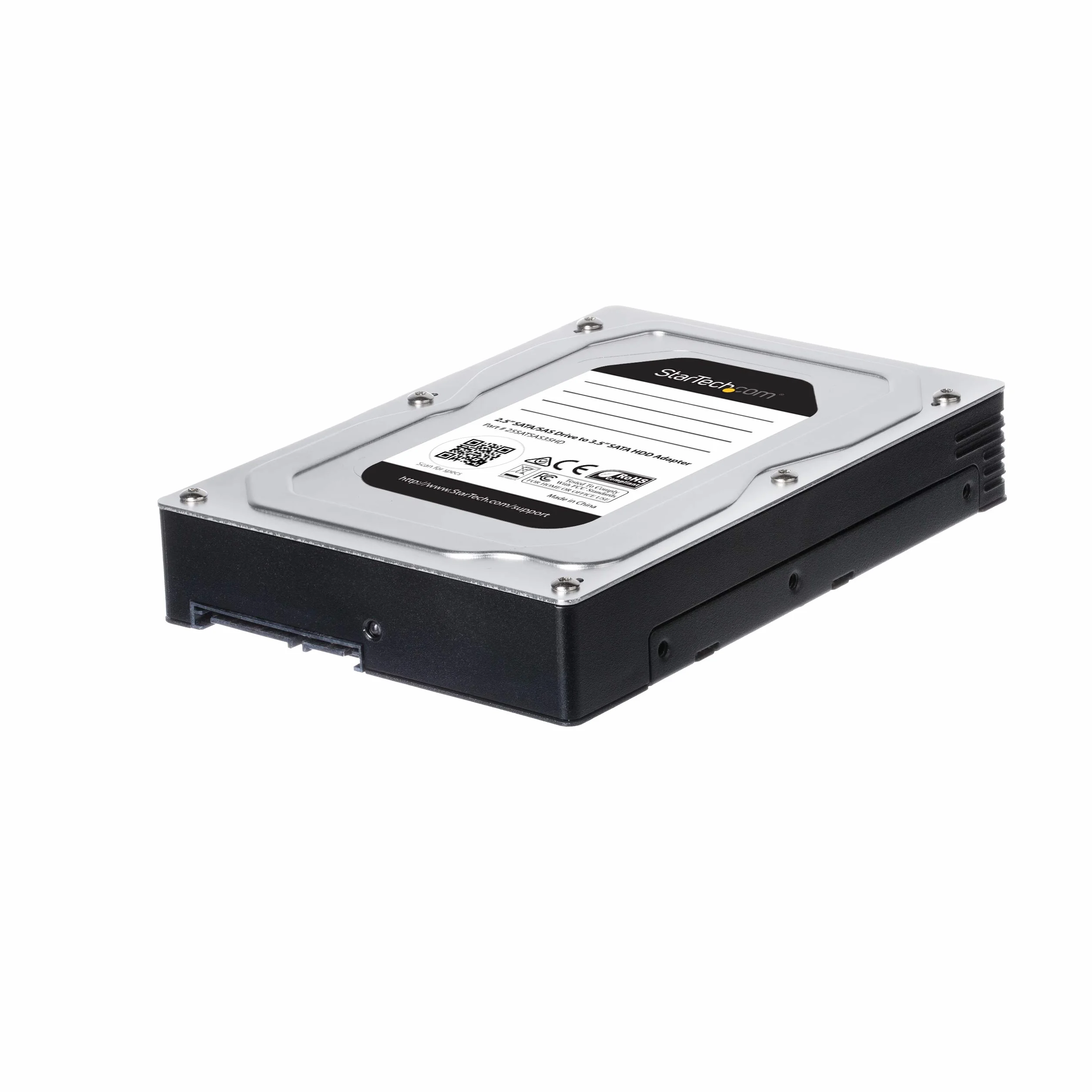 StarTech Adaptador de Disco de 2,5 a 3,5in, SATA/SAS SSD/HDD (25SATSAS35HD) | Caja adaptadora de disco, Compatible con SATA I/II/III y SAS I/II hasta 6Gbps, Sin herramientas