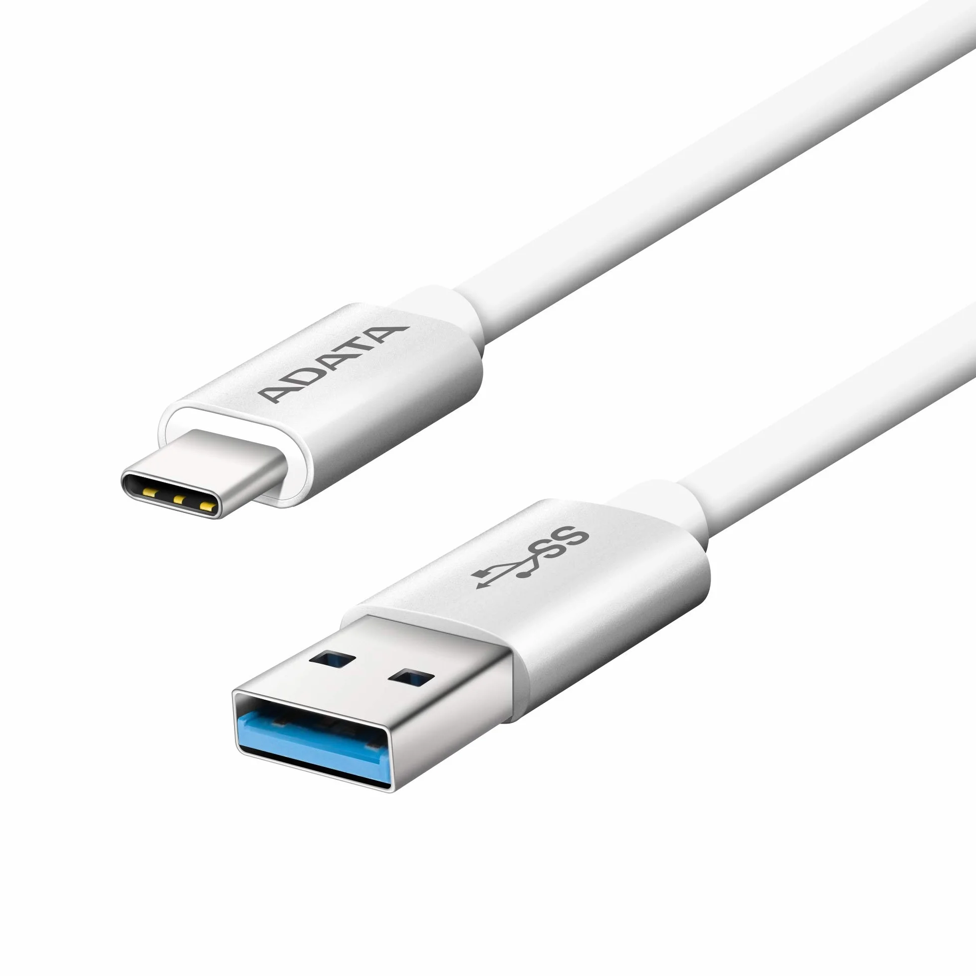 ADATA USB-C - USB 3.0, 1m - Cable USB (1m, 1 m, USB C, USB A, 3.0 (3.1 Gen 1), Male connector / Male connector, Blanco)