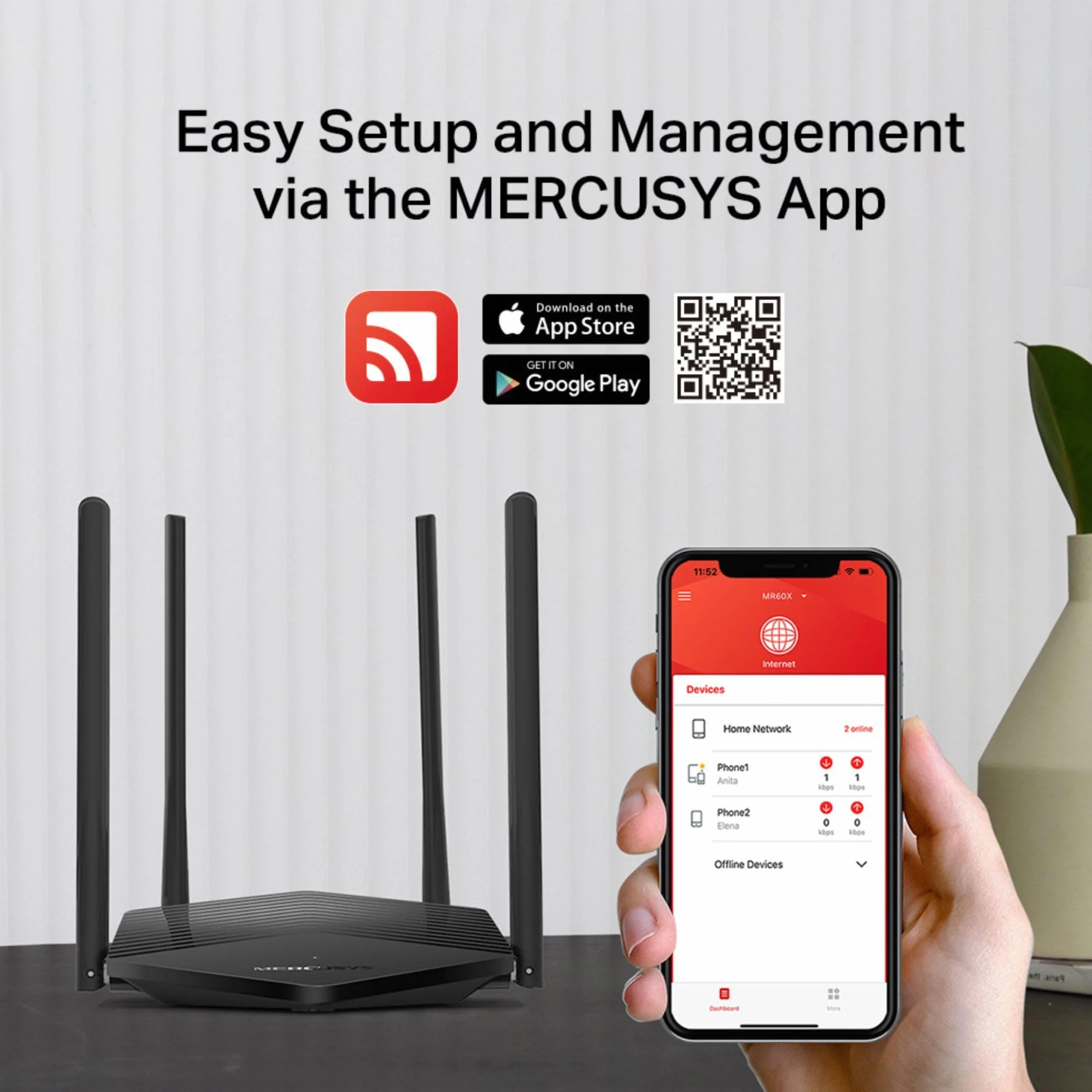 MERCUSYS Router MR60X de doble banda WiFi 6 AX1500Mbps, puertos Gigabit Ethernet, router WiFi TP-Link, protección de seguridad general, fácil configuración, amplificador de Internet, amplificador WiFi