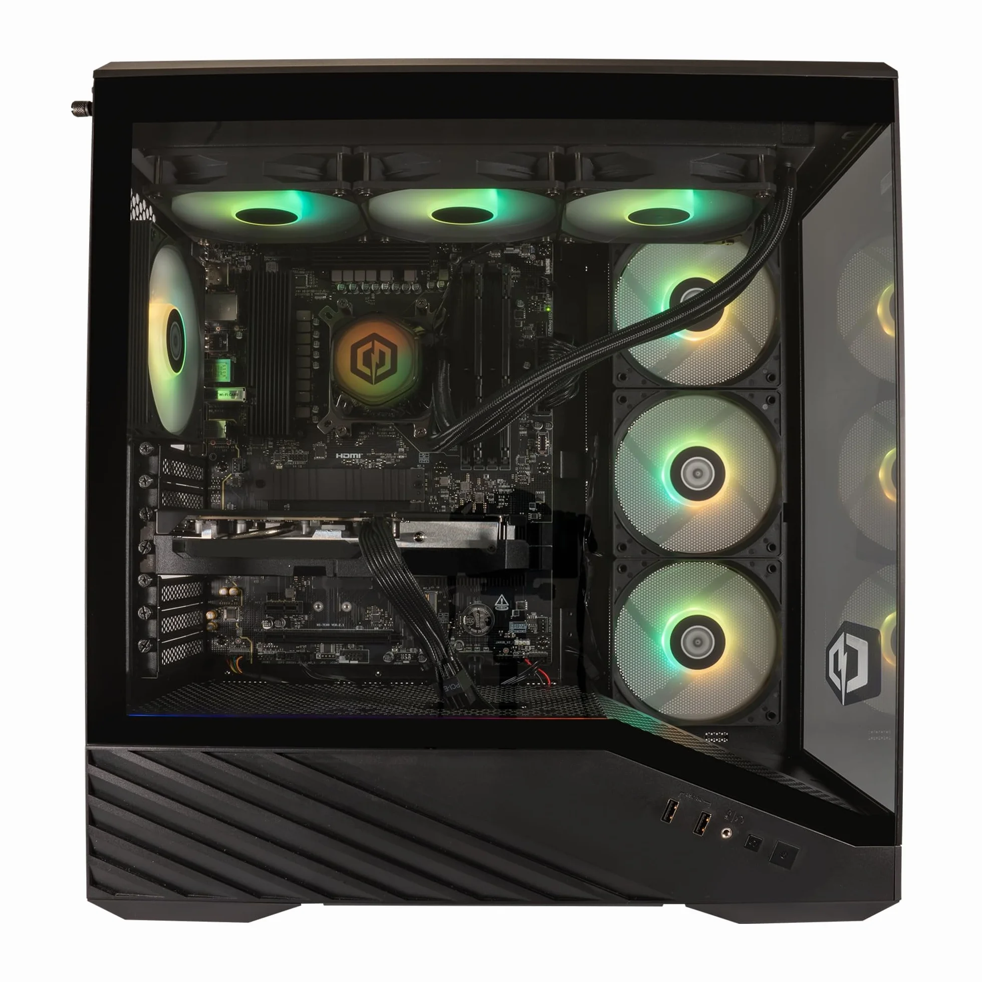 CYBERPOWERPC Luxe Gaming PC - AMD Ryzen 7 9800X3D, Nvidia RTX 5070 Ti 16GB, 32GB RAM, 1TB NVMe SSD, 750W 80+ PSU, Wi-Fi, Refrigeración a Liquido CPU, Windows 11, V100R RGB