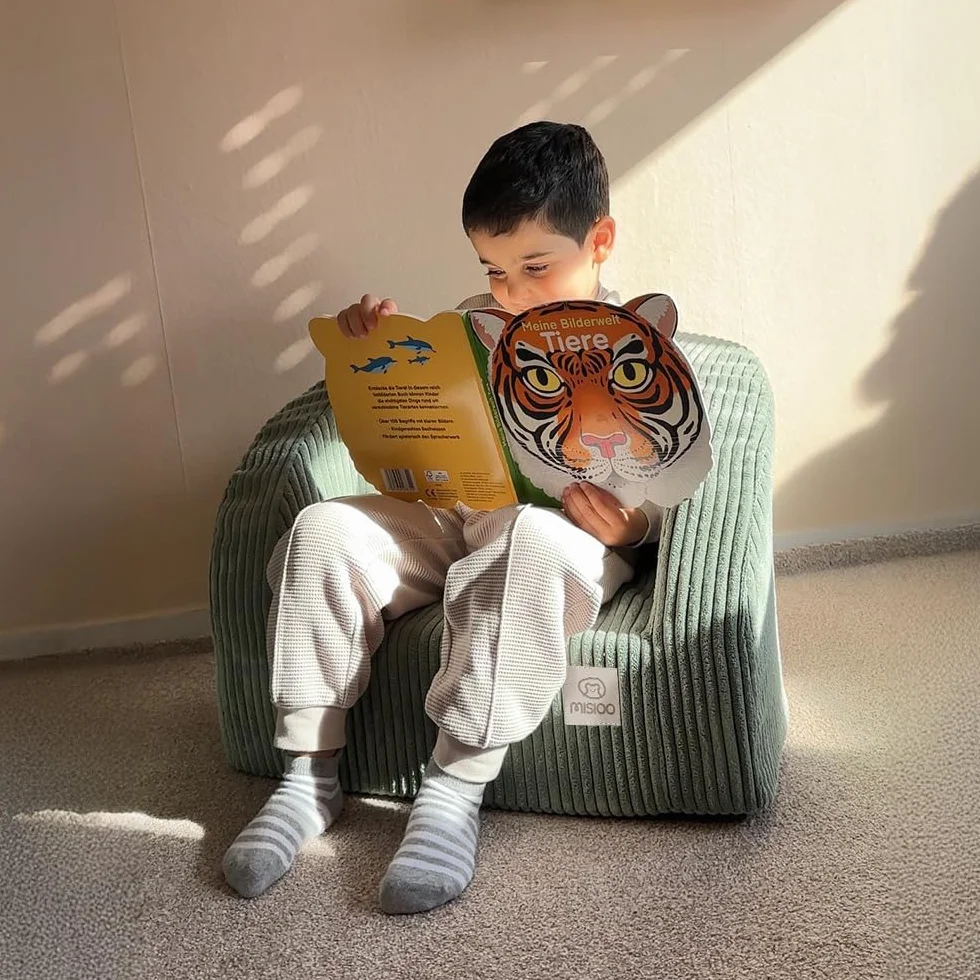MISIOO Sillón infantil Corduroy 40 x 53 x 36 cm para niños a partir de 1 año