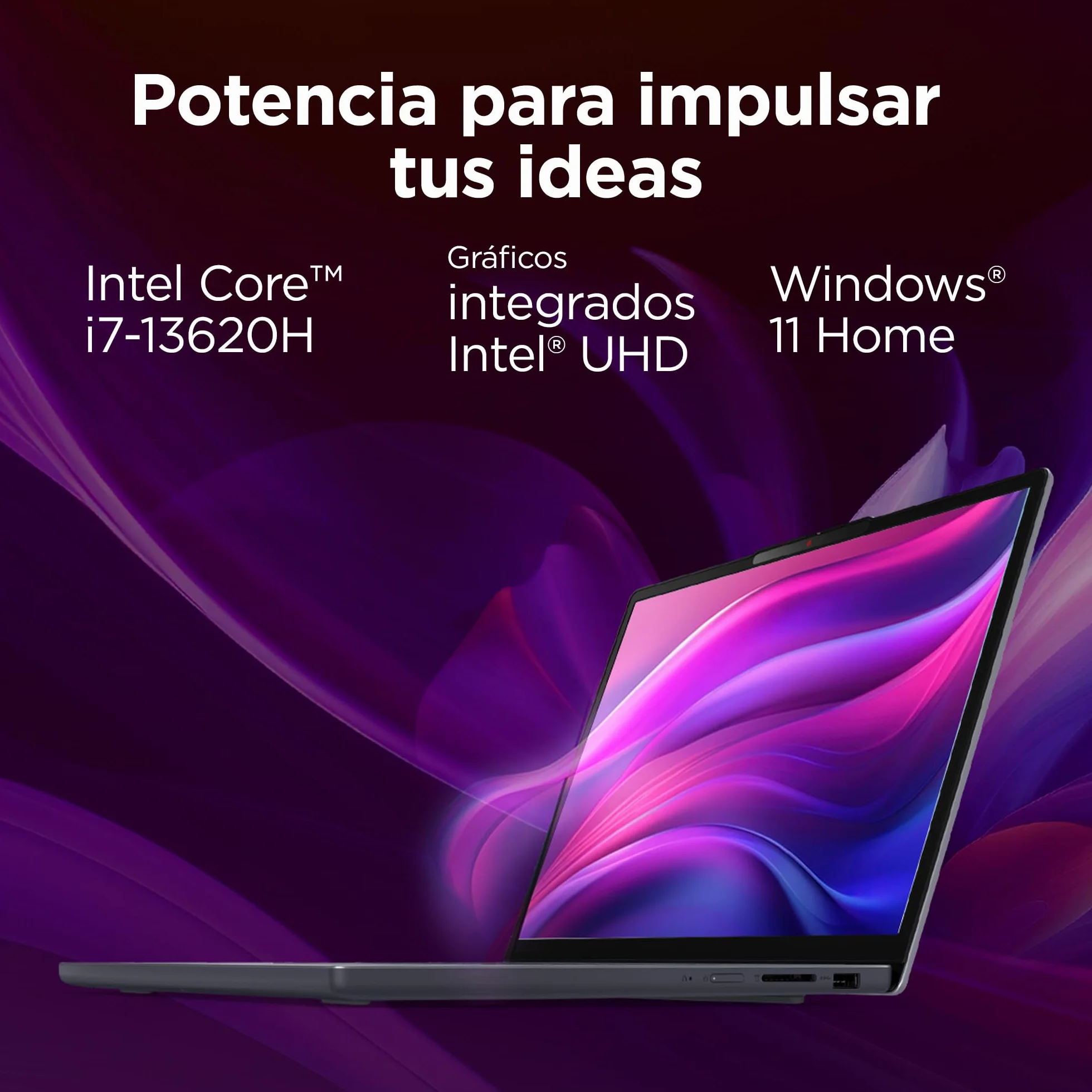 Lenovo IdeaPad Slim 3 Gen 10 – Ordenador Portátil 15.3" WUXGA (Intel Core i7-13620H, 16 GB RAM, 1TB SSD, Gráficos Intel UHD, Wi-Fi 6, Windows 11 Home) Teclado QWERTY Español - Gris Luna