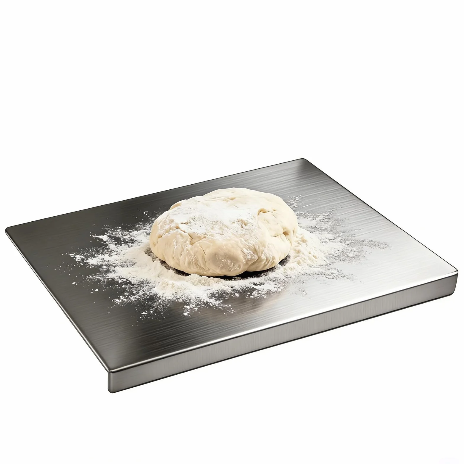 Tabla de cortar acero inoxidable 30x40 cm con borde tope para cocina y restaurante