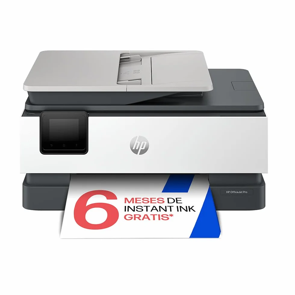 HP OfficeJet Pro 8122e, Impresora multifunción Profesional de Tinta A4 a Color, Copia, Escáner, Mobile Fax, Wi-Fi, Impresión a Doble Cara automática, 6 Meses de impresión Instant Ink, Gris