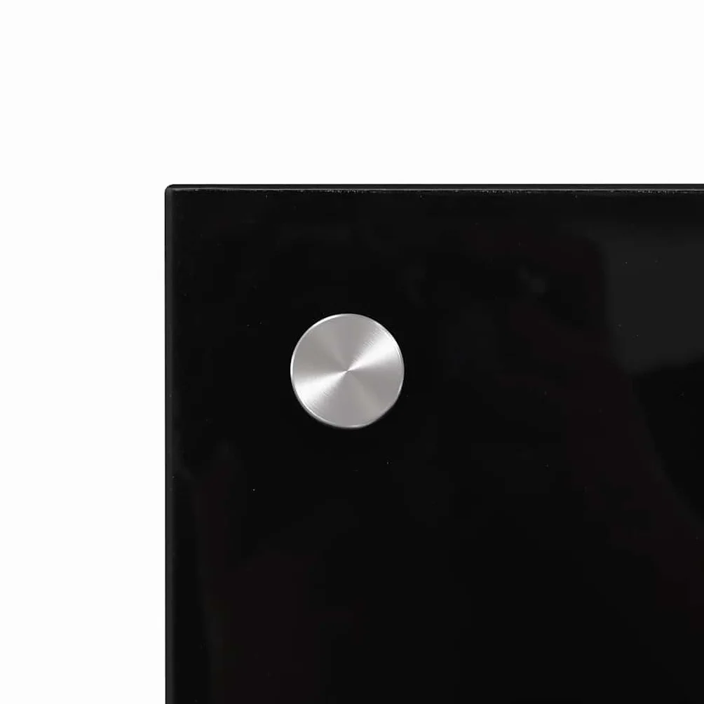 vidaXL Protector Salpicaduras Cocina Vidrio Templado Negro 100x60cm