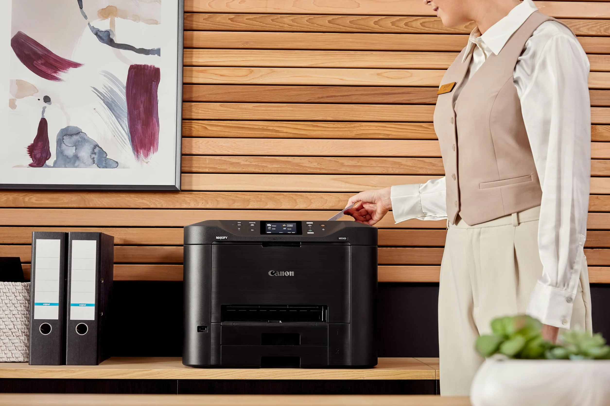 Canon Maxify MB5150 Impresora Compacta Multifunción 4 en 1, Sistema de Inyección de Tinta, WiFi, Pantalla LCD Táctil, ADF de 50 Hojas, Impresión de Alta Velocidad, Capacidad 300 Hojas, Negro