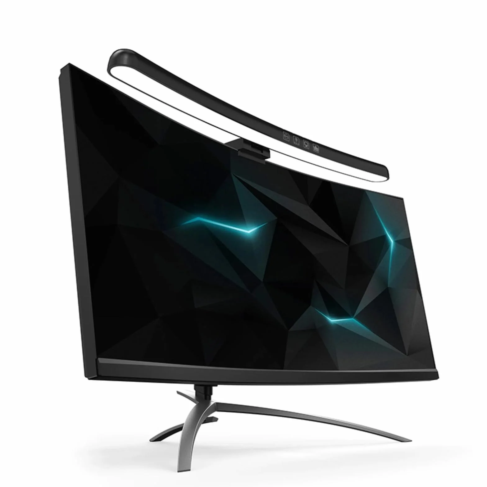 Lámpara de Monitor de Computadora, Barra de Luz de Monitor de Pantalla Curva de 5 V 1 A para el Cuidado de los Ojos, Lámpara de Trabajo LED de Lectura E con Atenuación Táctil,