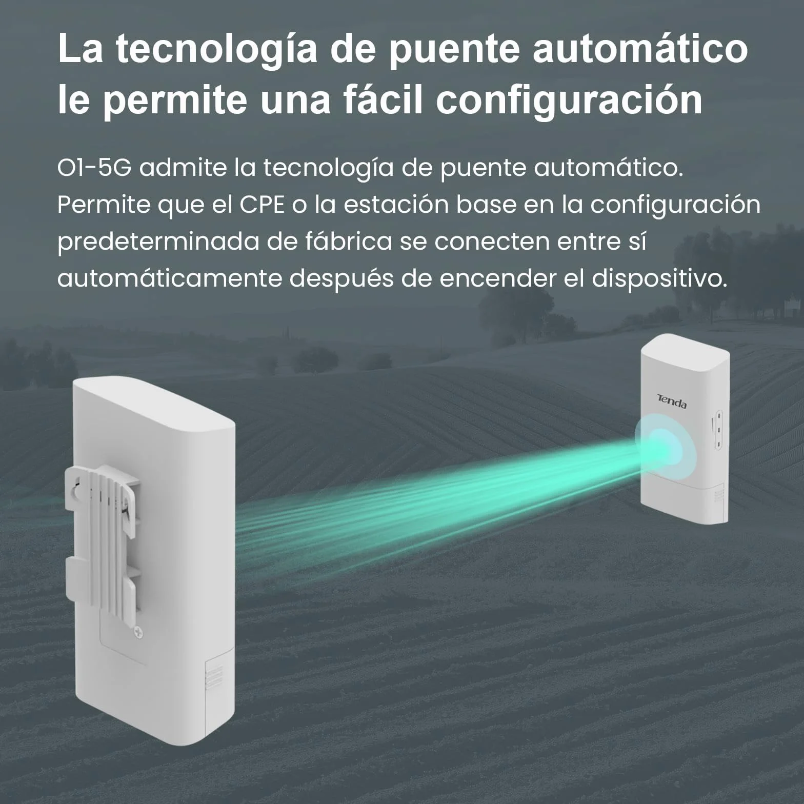 Tenda WiFi Bridge 5GHz 867Mbps, Puente Inalámbrico WiFi Exterior, CPE de Exterior Largo Alcance 1 km, Antena direccional 9dBi, PoE Pasivo, IP65 Resistente al Agua, Paquete de 2(O1-5G)