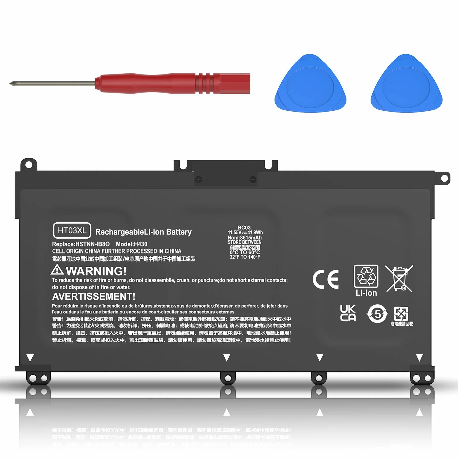 Hafiuege HT03XL TF03X Batería Compatible con Portátil HP Pavilion 14-DK 14-DF 14-CF 14-CE 15-da0xxx 15-cs0xxx 15-DB 15-CW 15-CR 15-CS0053CL 15-DA0014DX HT03041XL HSTNN-DBB HSTNN-UB7J L11119-855