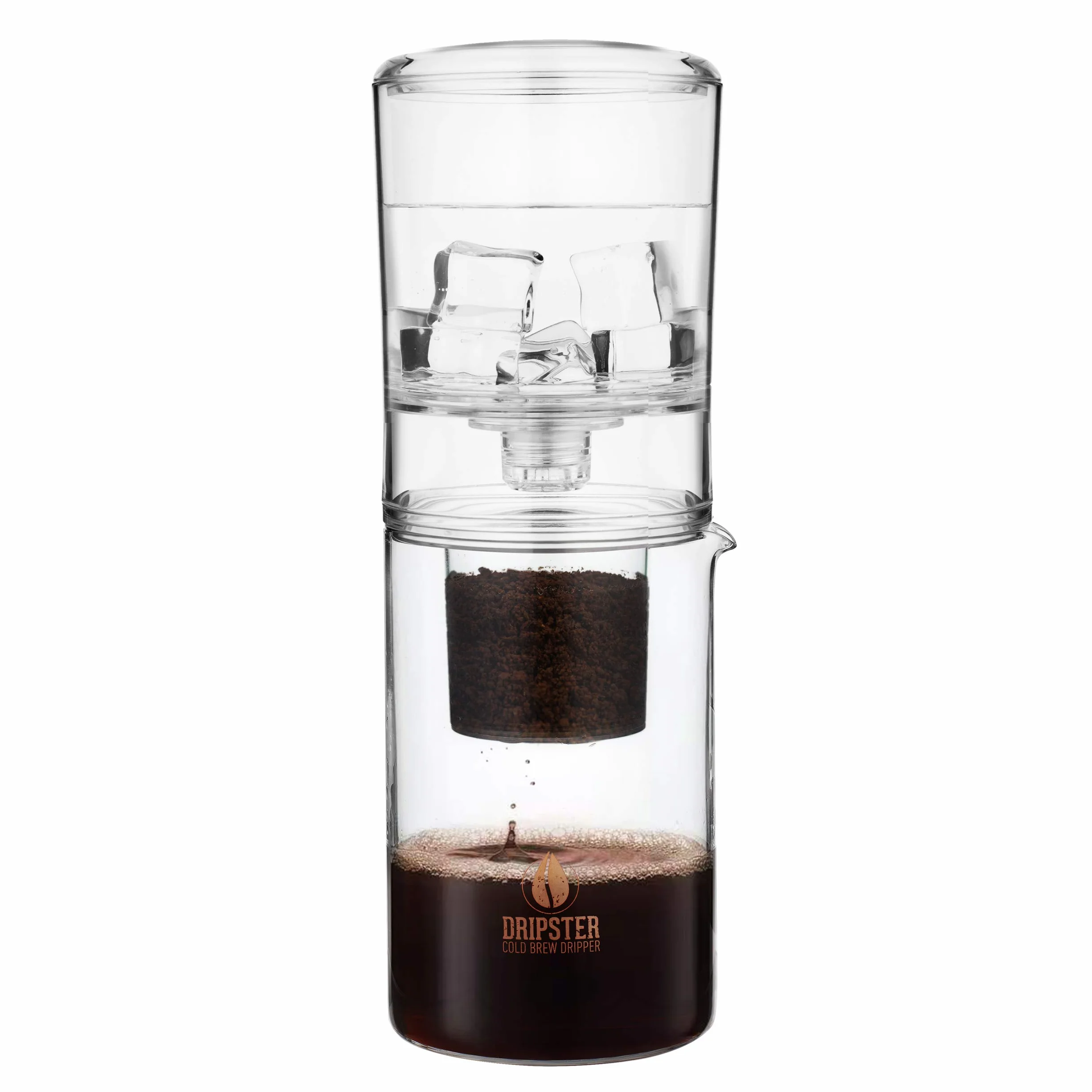 DRIPSTER 2 en 1 Cold Brew Dripper 4 tazas 600 ml cafetera de émbolo café té extracción en frío