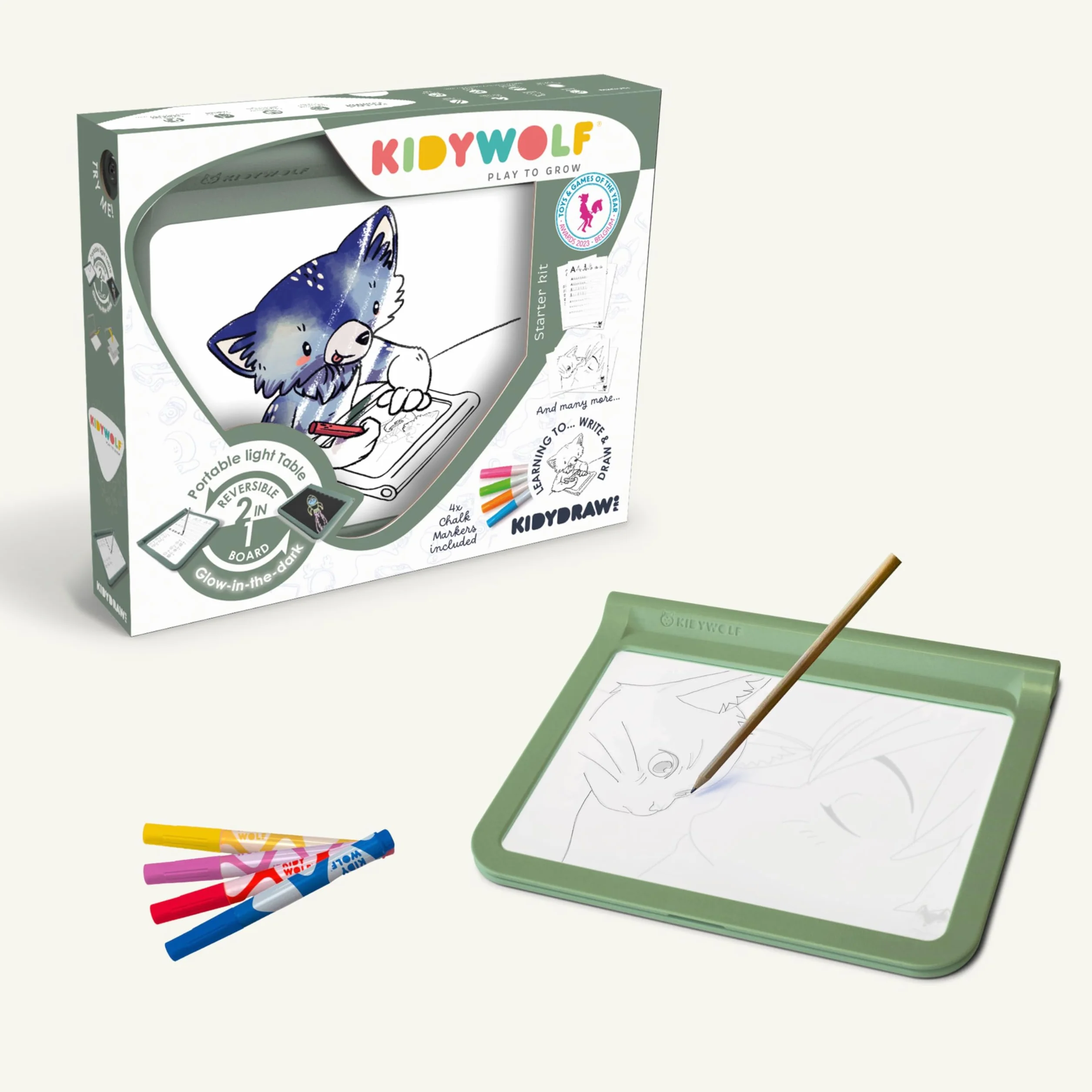 Kidywolf Kidydraw-Pro Tableta de dibujo 2 en 1