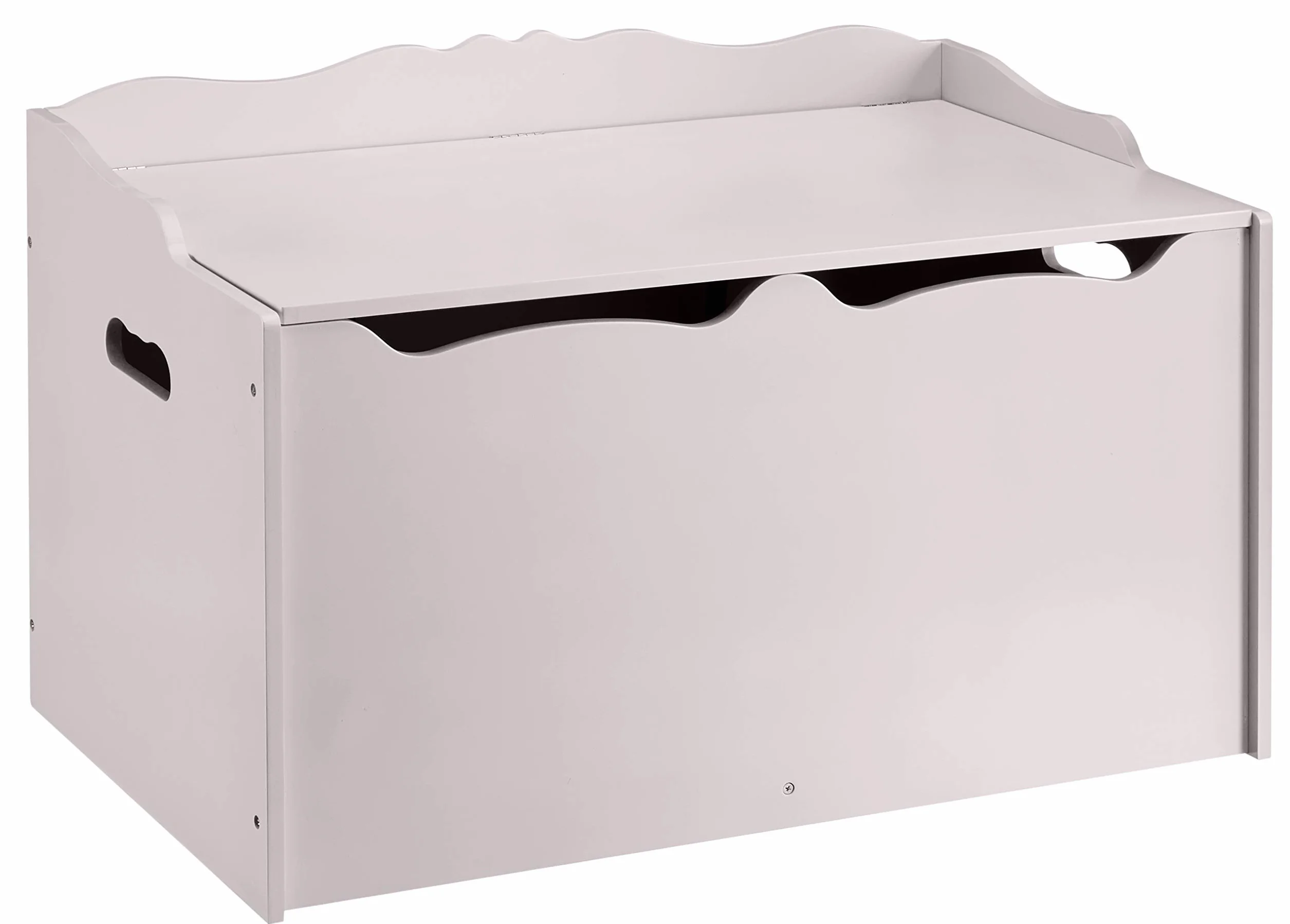 Amazon Basics Caja de juguetes de madera, color gris, 76.2 x 45.7 x 48.3 cm