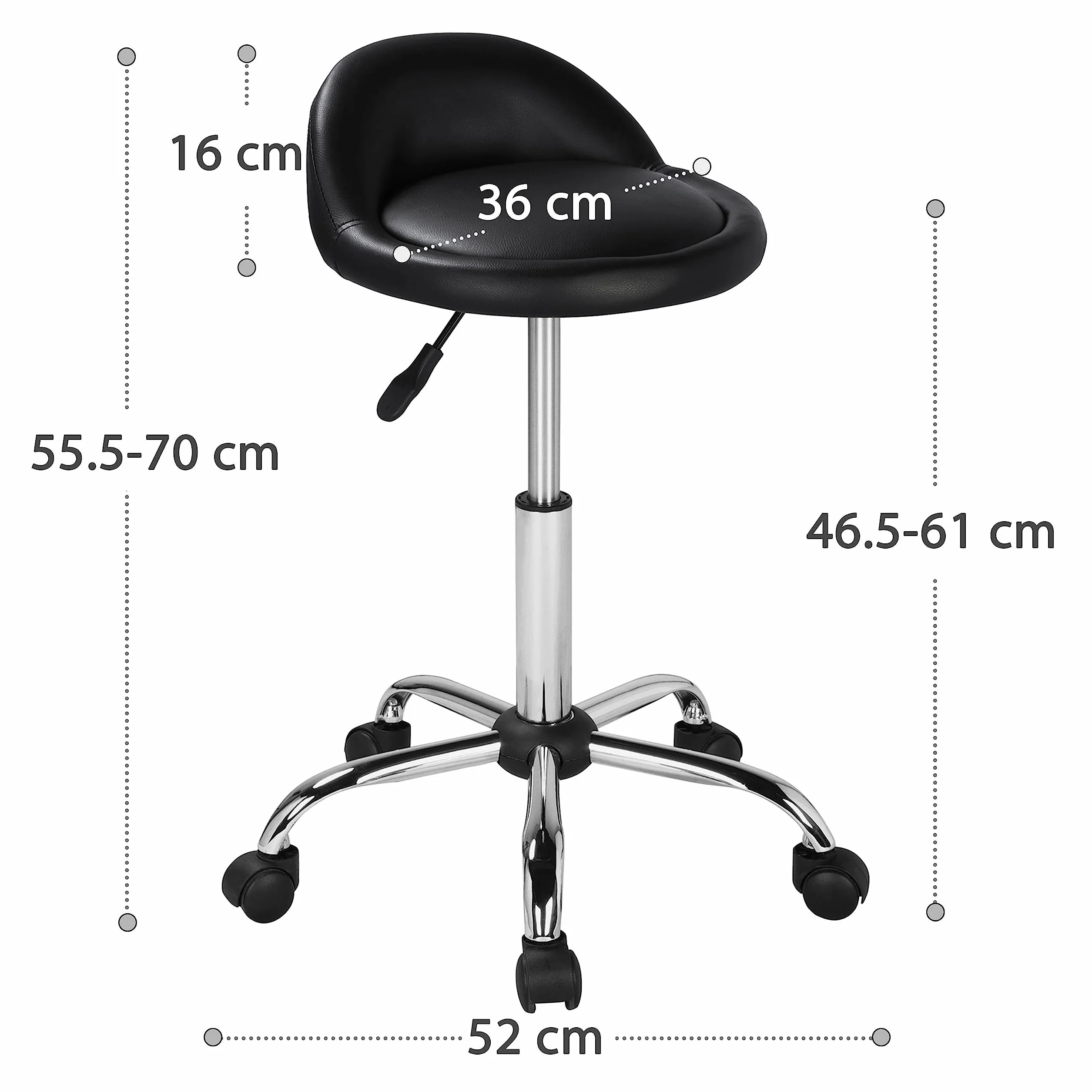 Yaheetech Taburete de Bar Giratorio Altura Ajustable 59-70 cm