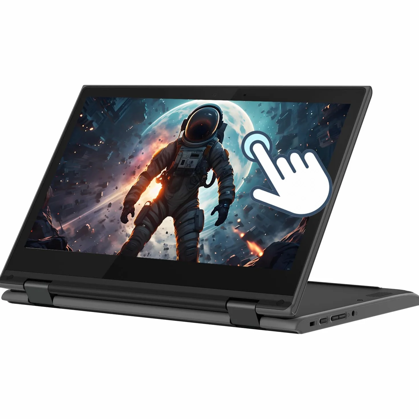 Lenovo Ordenador portátil Chromebook 300e 2 en 1 con pantalla táctil, 11,6 pulgadas (1366 x 768), Intel Celeron N4020, 4 GB de RAM, 32 GB SSD, teclado japonés, Chrome OS (reacondicionado)