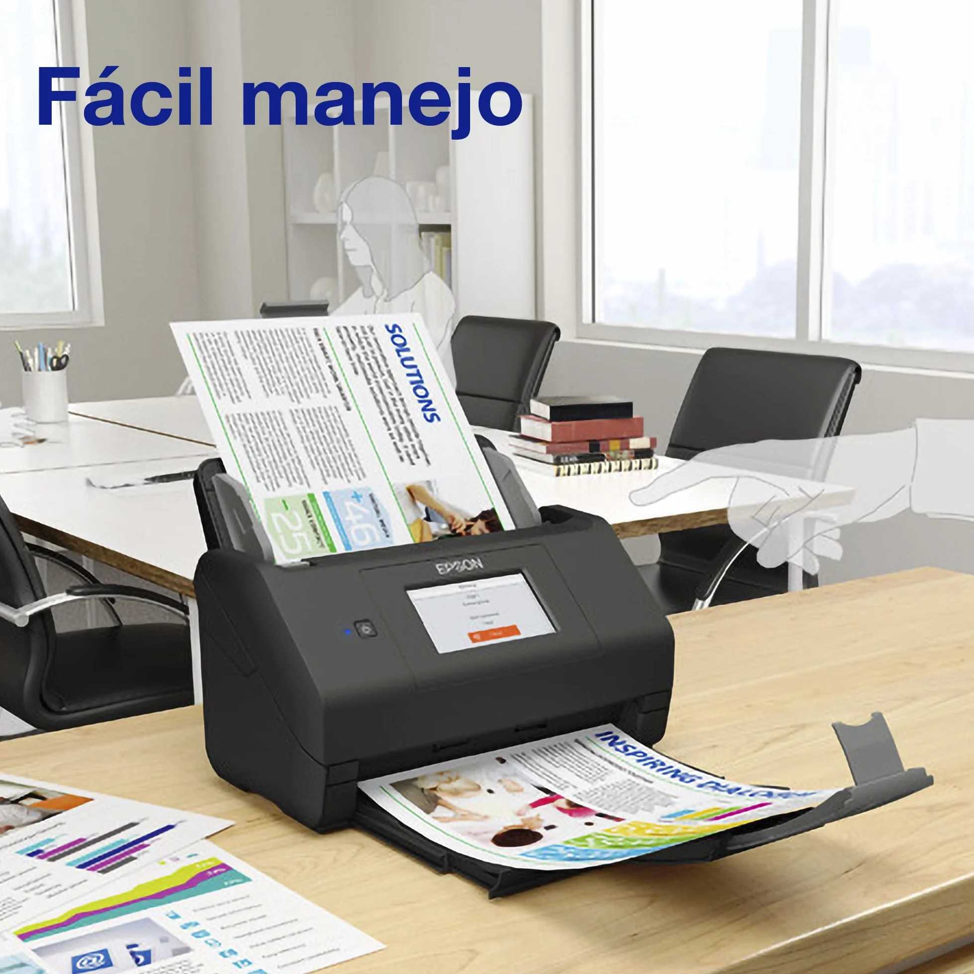 Epson - Workforce ES-580W, escáner de Documentos (sin PC, 35 páginas o 70 fotogramas por Minuto, hasta A4, escaneo a Doble Cara de una Sola Vez, orientación automática)
