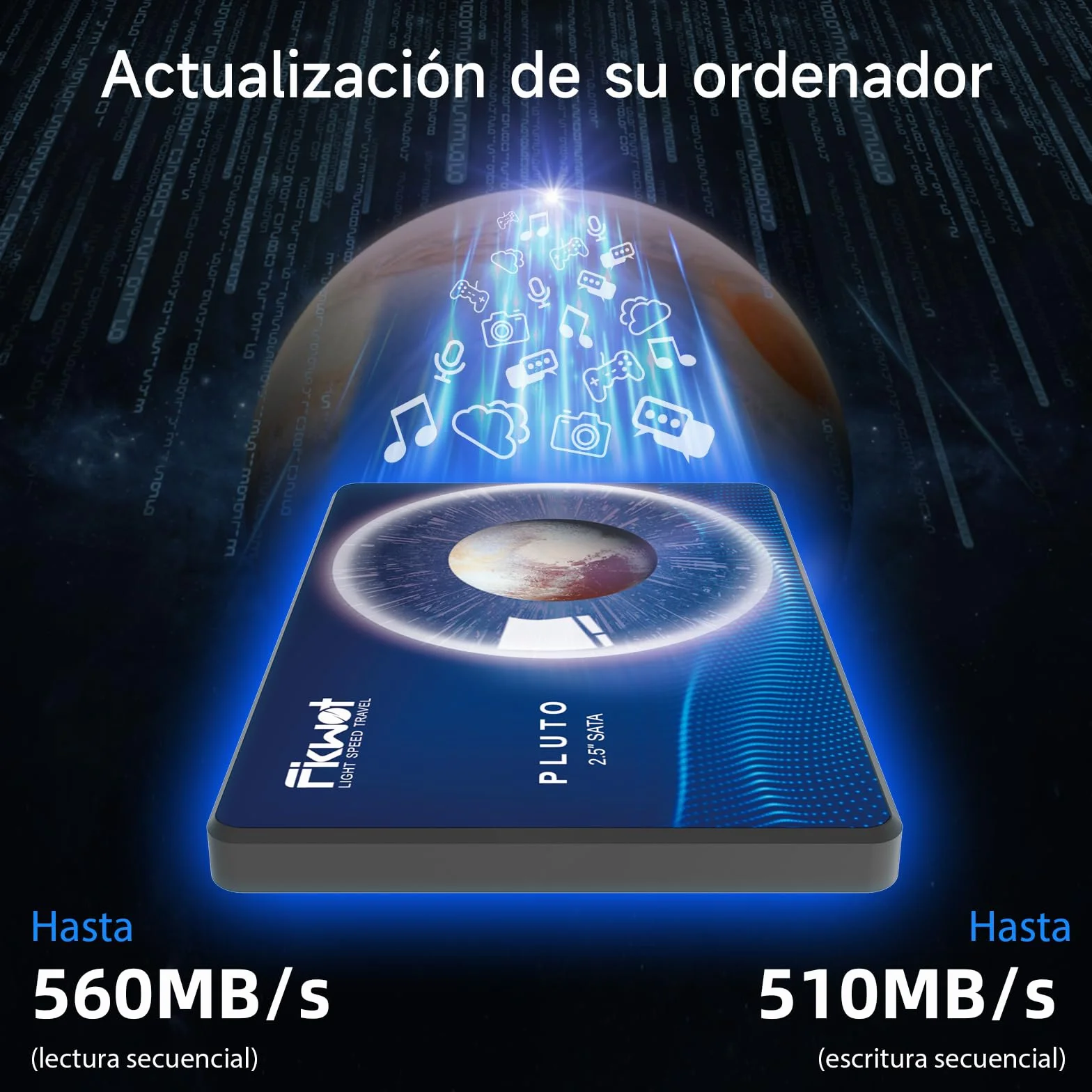 Fikwot FX815 SSD 256GB SATA III Disco Sólido Interno 2.5 Pulgadas, 6GB/s, hasta 550 MB/s para Actualización de Portátiles y Escritorios