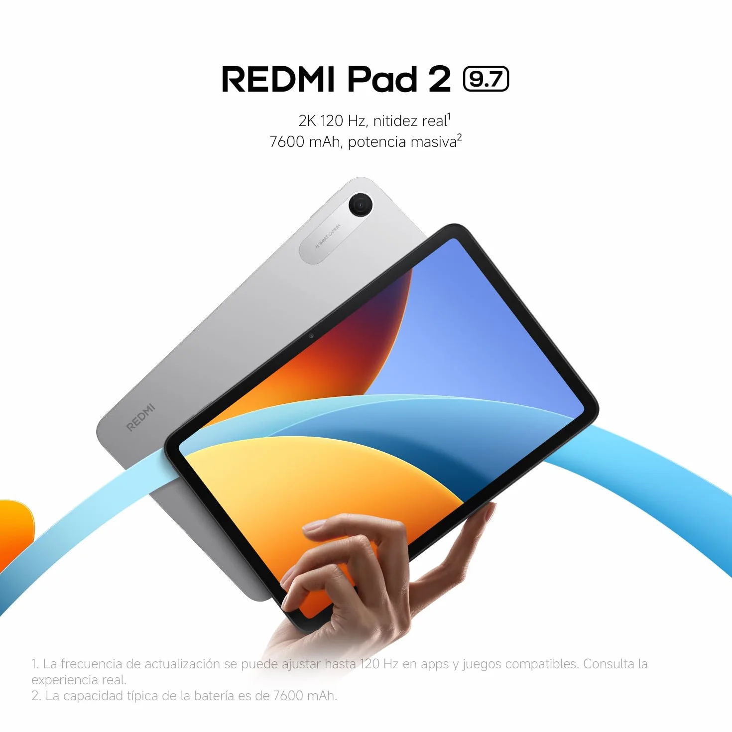 XIAOMI REDMI Pad 2 Tablet 9,7" 4+64 GB Pantalla 2K 120 Hz Snapdragon 6s Gen 2 Batería 7600 mAh Gris Grafito