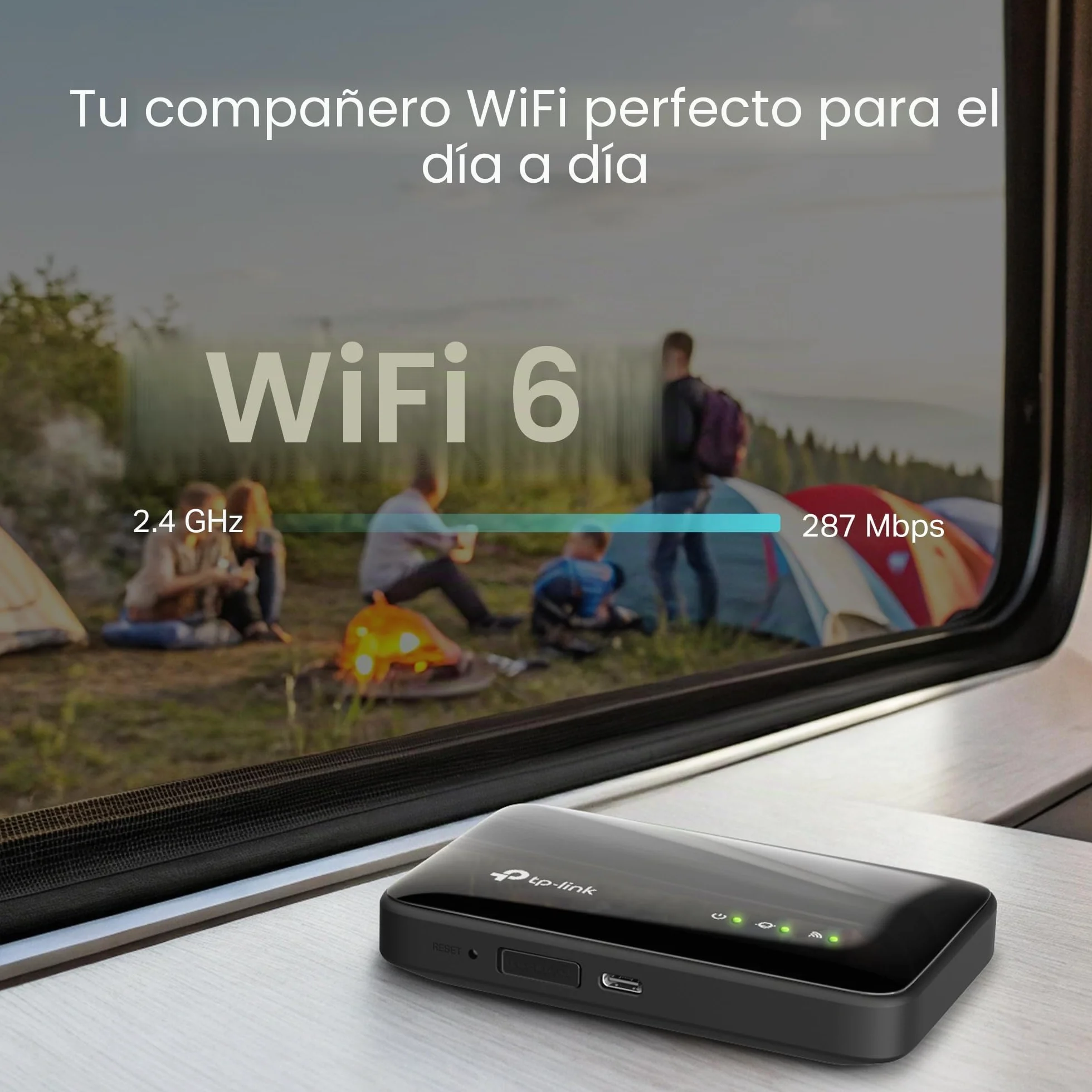 TP-Link M7005 - Router WiFi Portátil 4G LTE WiFi 6 AX287, Hotspot con SIM, hasta 150 Mbps, Batería 2400mAh 12h, Conecta 10 Dispositivos, App tpMiFi