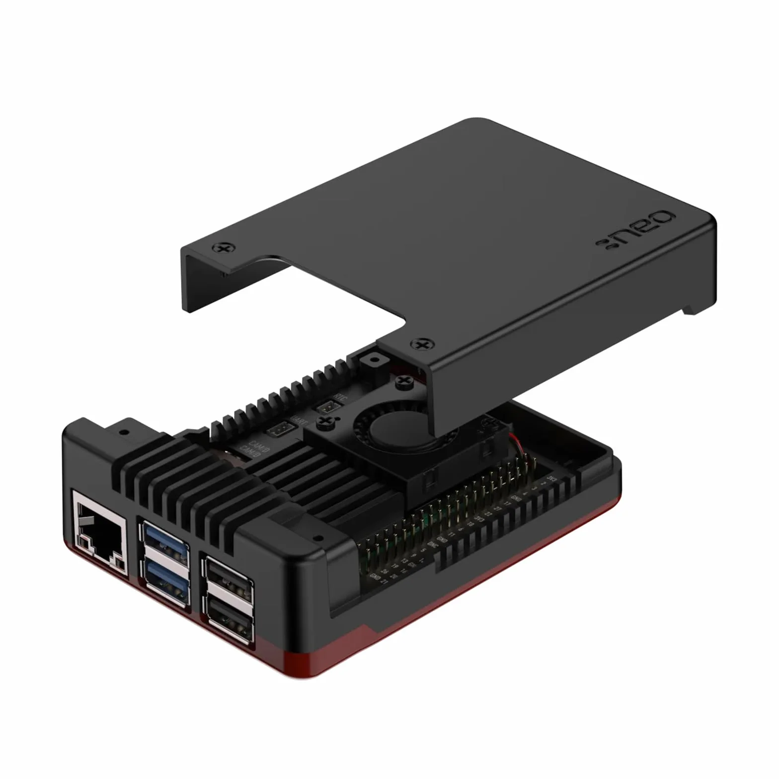 Geekworm Argon Neo 5 BRED Raspberry Pi 5 Carcasa para Raspberry Pi 5