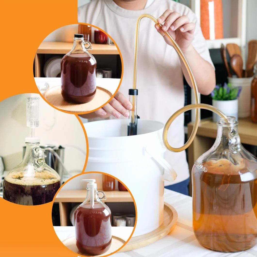 Home Brew Ohio Fermentador de vino 1 galón con tapón y doble burbuja Airlock