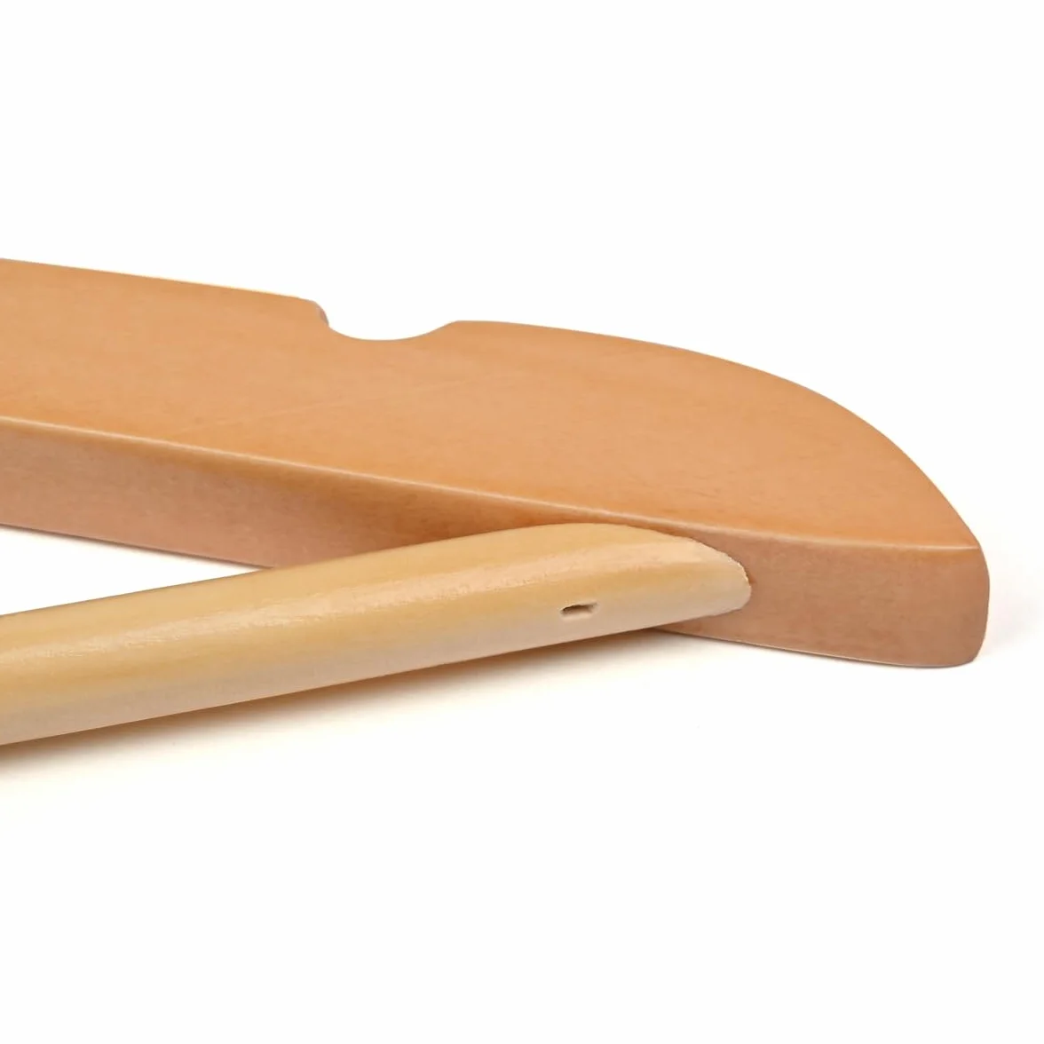 Perchas para Ropa de Madera Natural con Muescas Antideslizantes y Gancho Giratorio - Pack 20