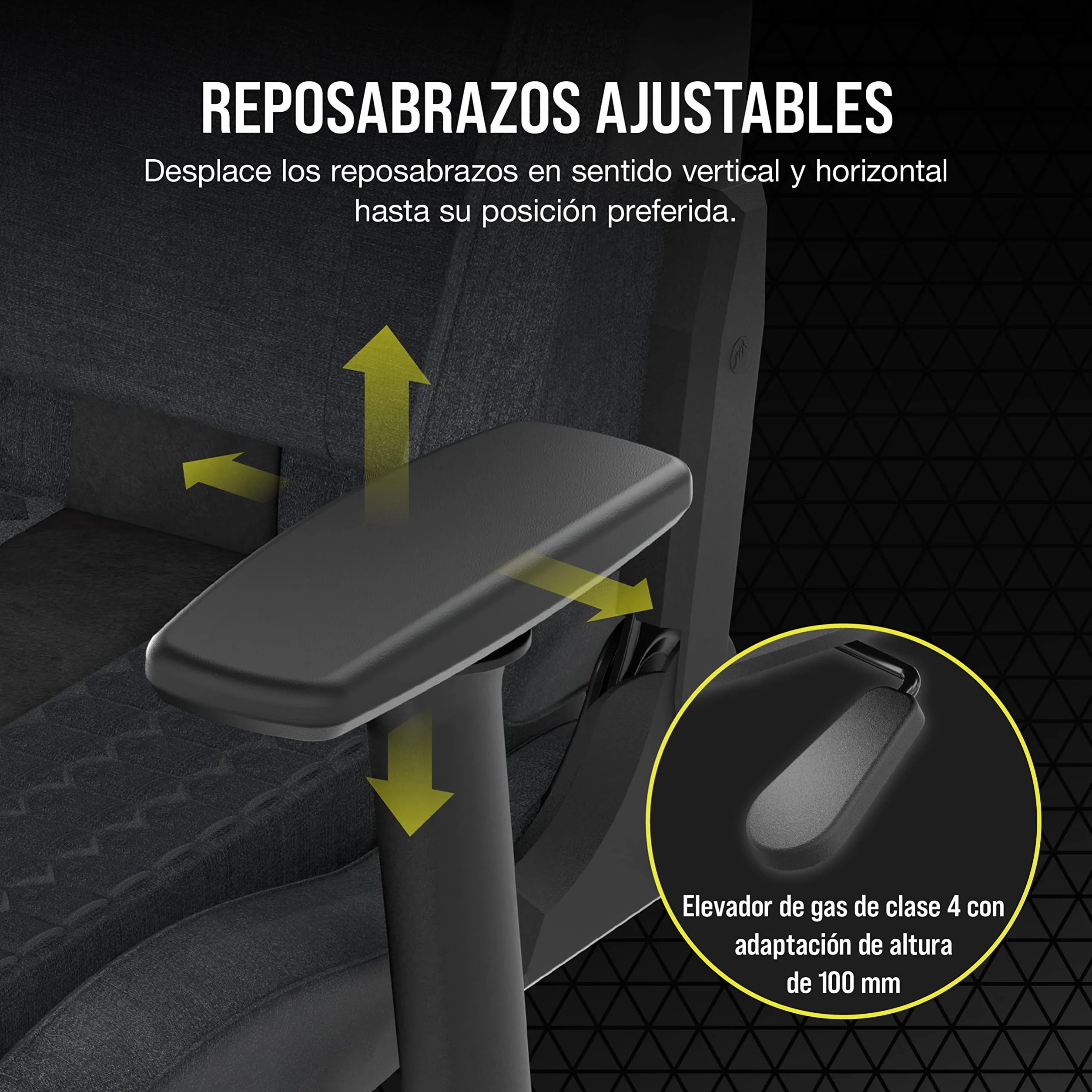 Corsair TC100 Relaxed Silla para Juegos Gris y Negro Tela Cojín Lumbar Almohada Cervical Espuma Viscoelástica