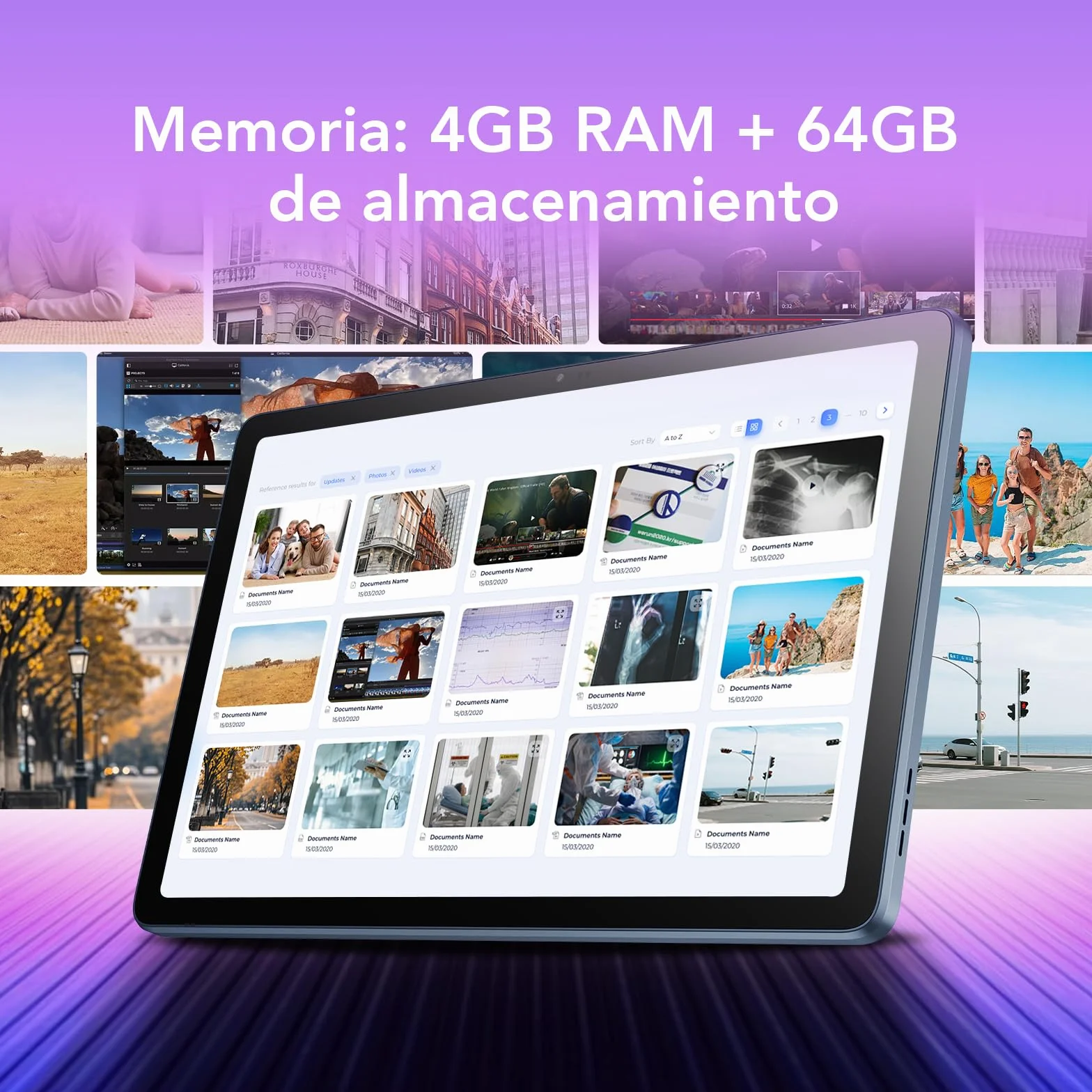 TCL Tab 10L Gen 4 Tablet Android | Pantalla 10,1" FHD | 4 GB + 64 GB | Batería 6000 mAh | Android 14 | WiFi | Quad Speakers | Control Parental | Gama de Entrada