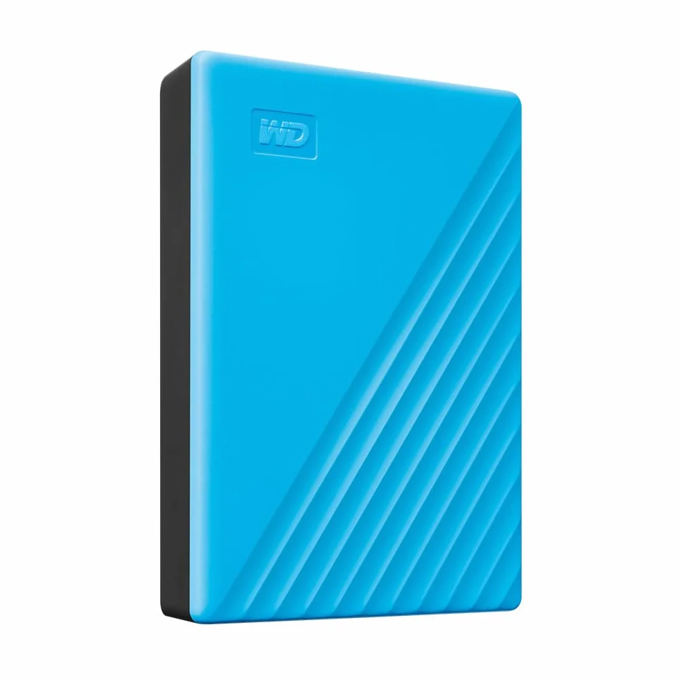 WD 4TB My Passport Disco Duro Externo Portátil, USB 3.2 Gen 1/USB 3.0, Copia de seguridad y protección con contraseña, Formateado para Windows, ChromeOS y MacOS, Azul