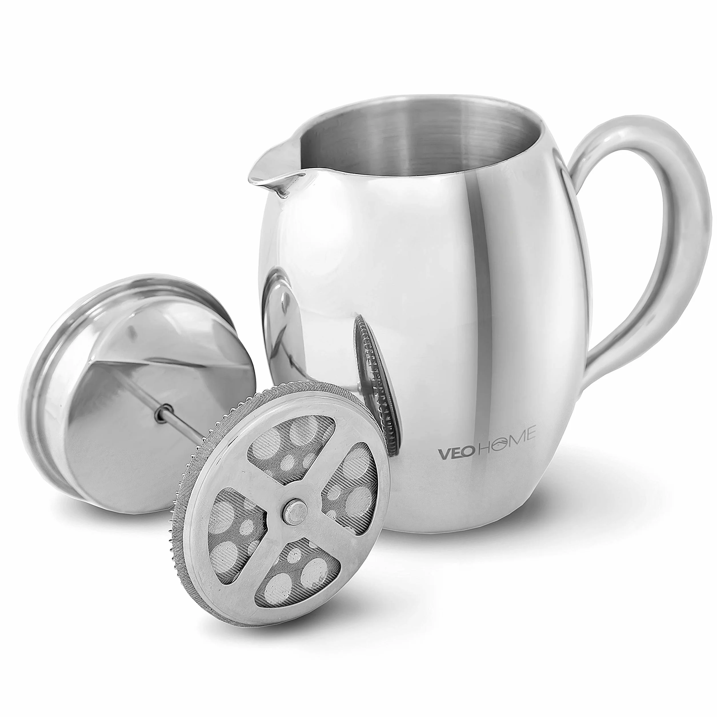 VeoHome Cafetera de émbolo Grande 0,75Litro cubierta doble