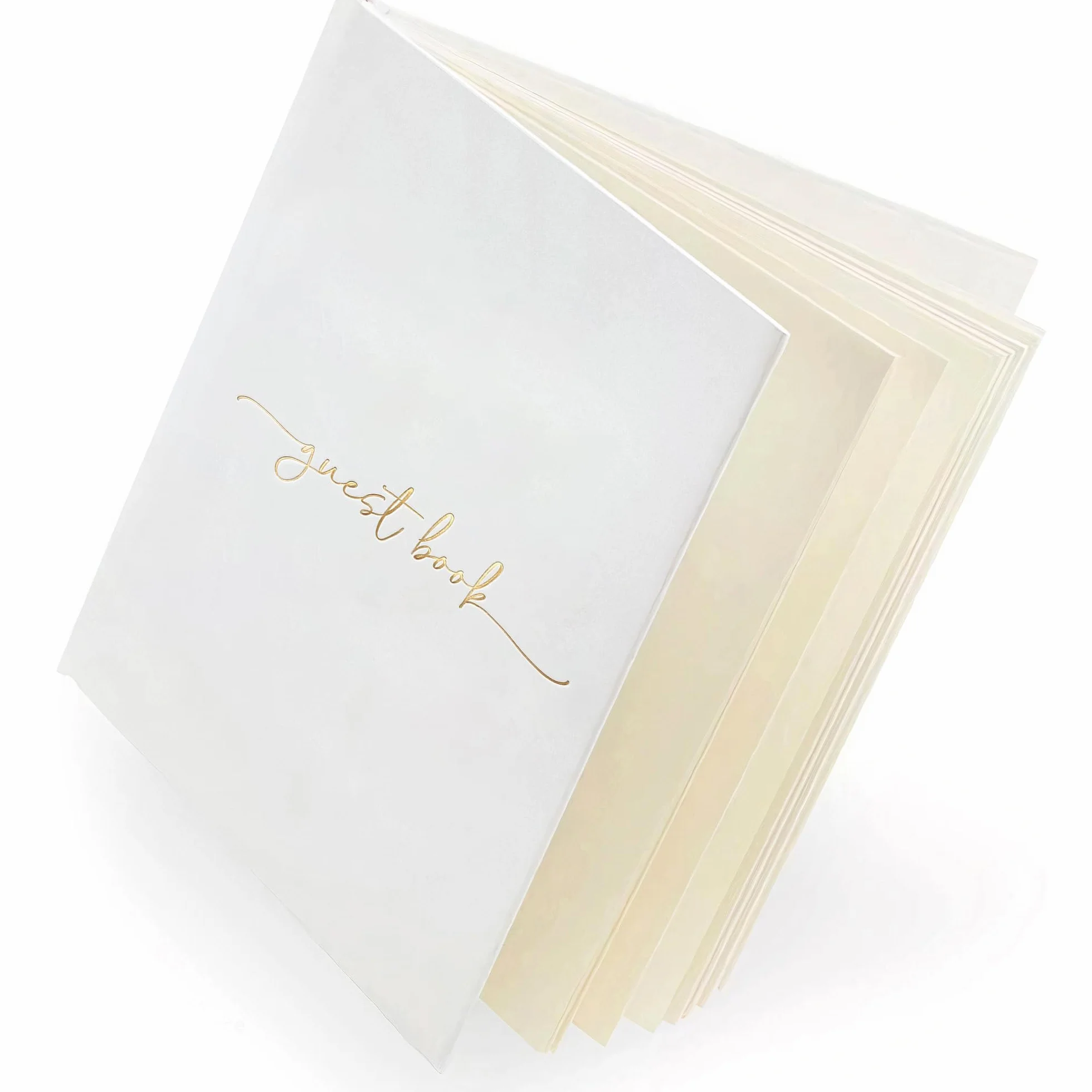Plantvibes Libro de visitas premium para bodas, 72 páginas, papel grueso, estilo vintage, título dorado